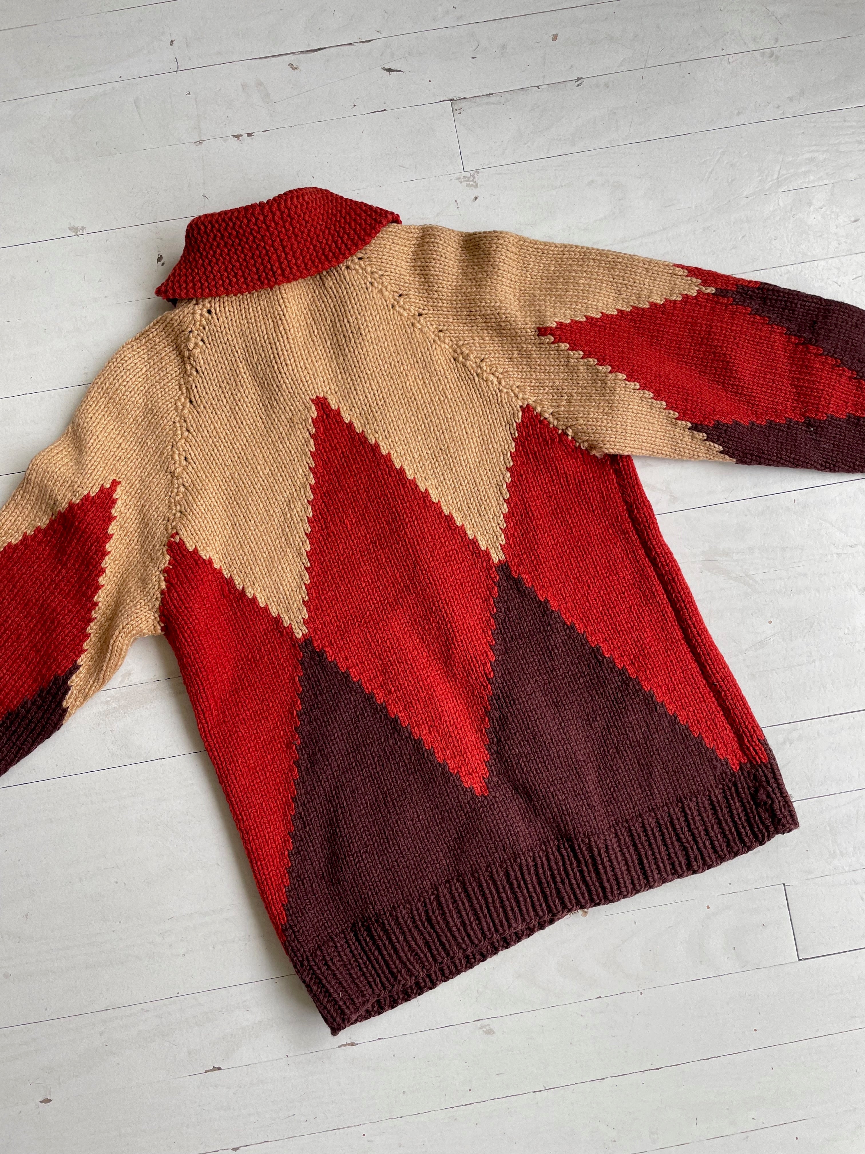 Handknit Wool Cowichan Sweater