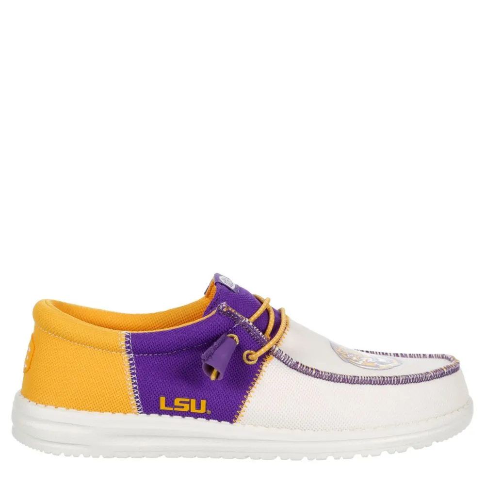 HEYDUDE  MENS WALLY TRI LSU SLIP ON SNEAKER