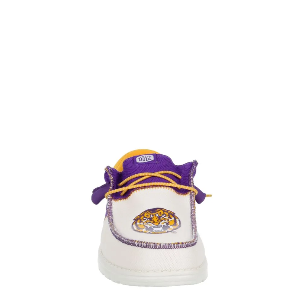 HEYDUDE  MENS WALLY TRI LSU SLIP ON SNEAKER