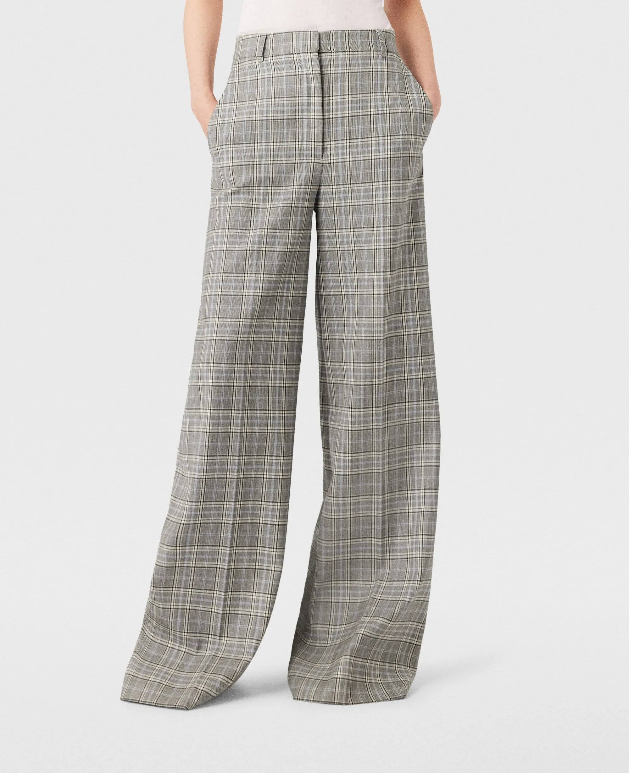 High-Rise Wide-Leg Wool Pants