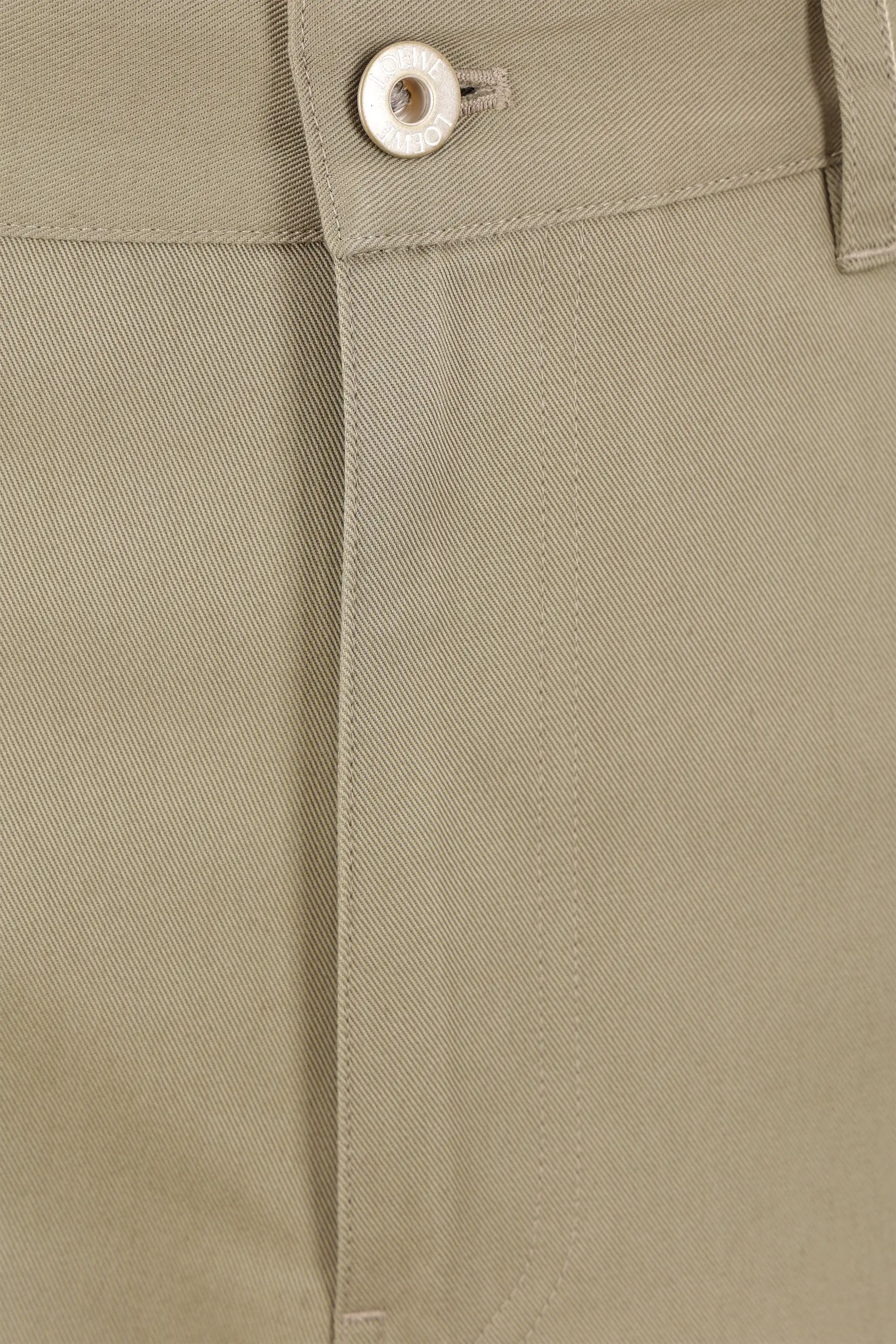 high-waisted straight-leg gabardine pants