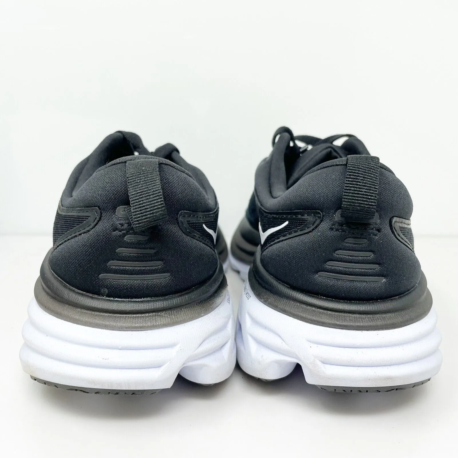 Hoka One One Womens Bondi 8 1127952 BWHT Black Running Shoes Sneakers Size 7.5 B