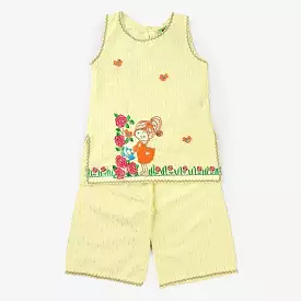 Infant Girls Jacquard 2PC Suit Doll Garden-LT.Yellow