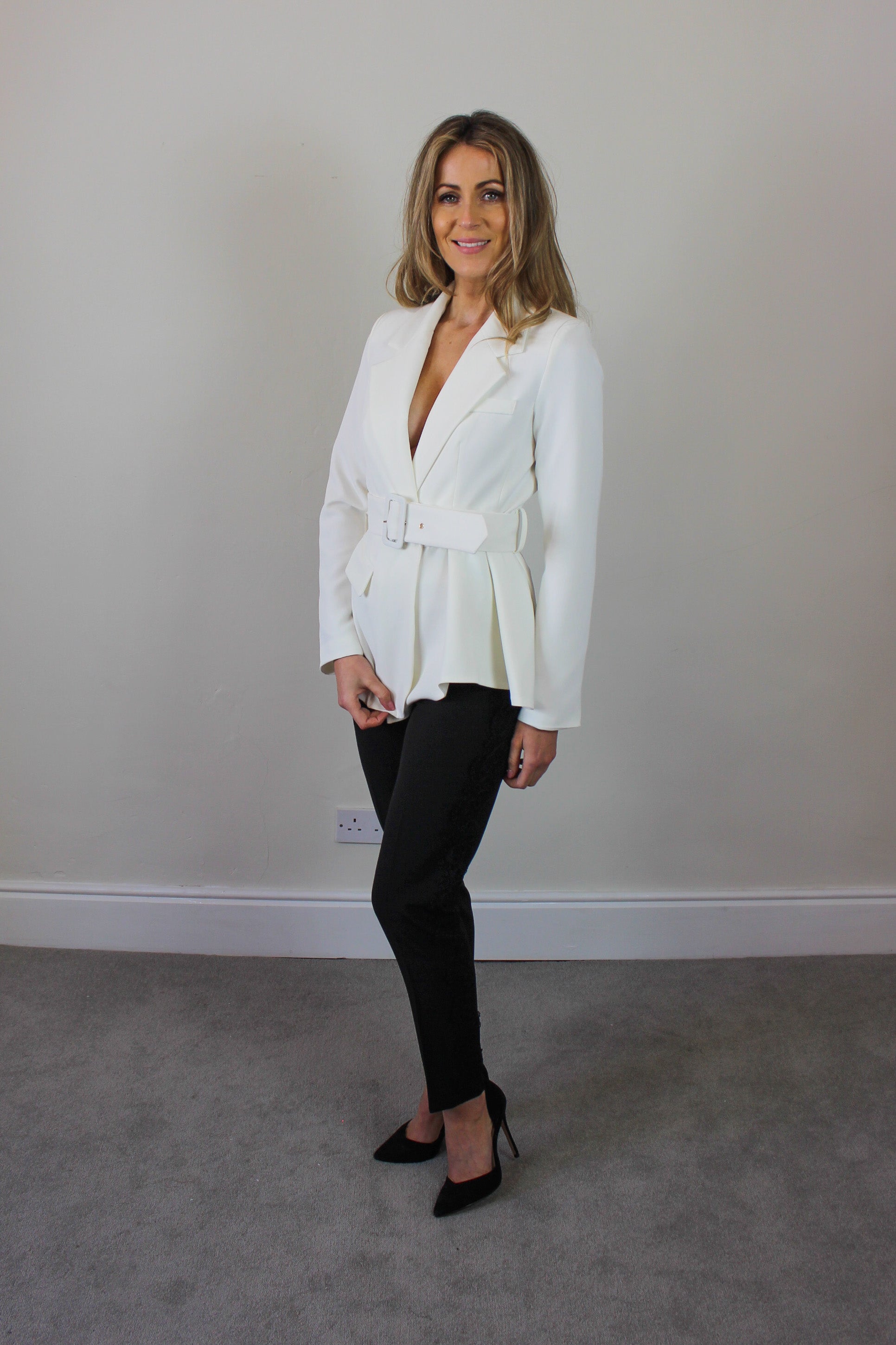 Ivory Peplum Detail Jacket “Special Offers “