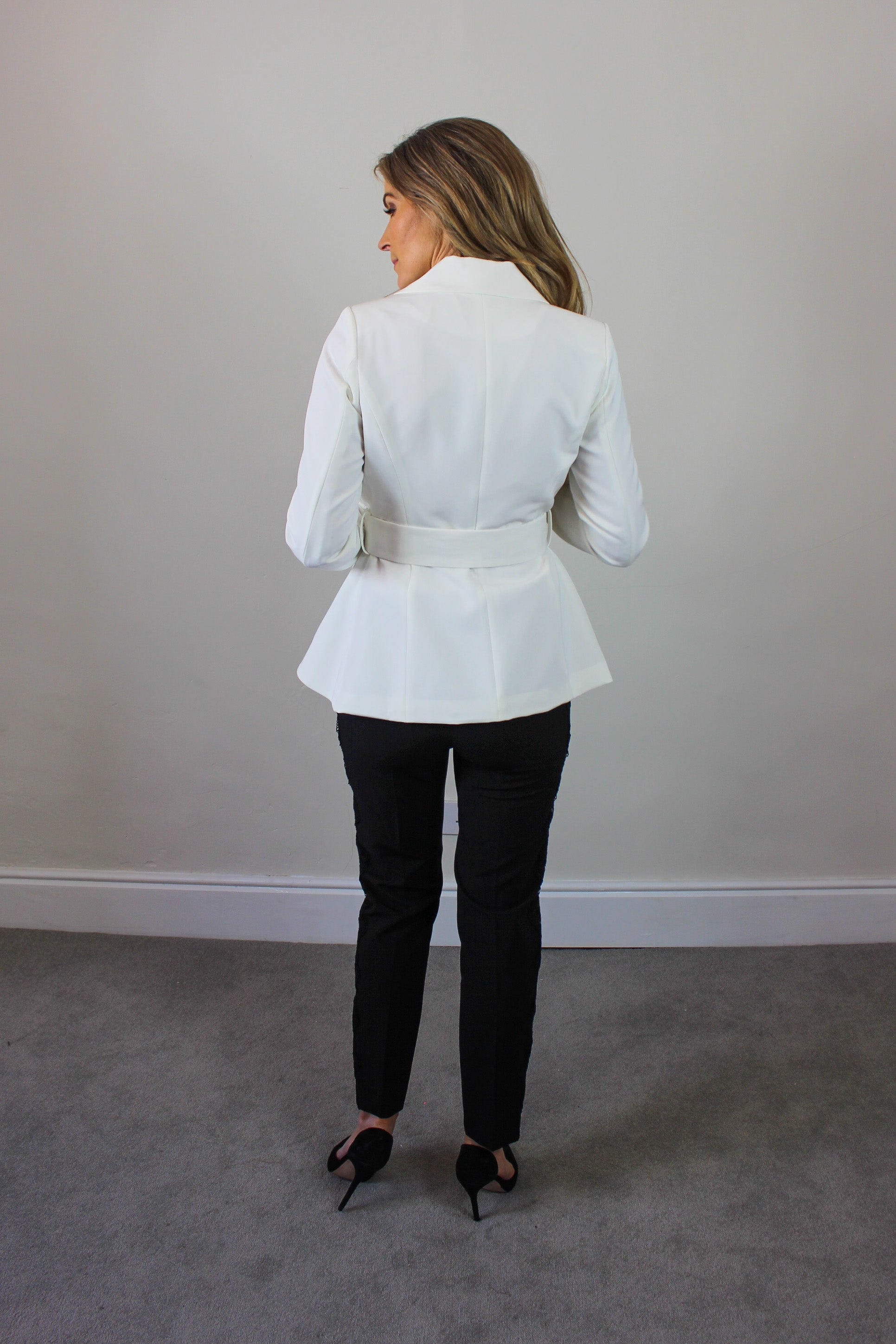 Ivory Peplum Detail Jacket “Special Offers “