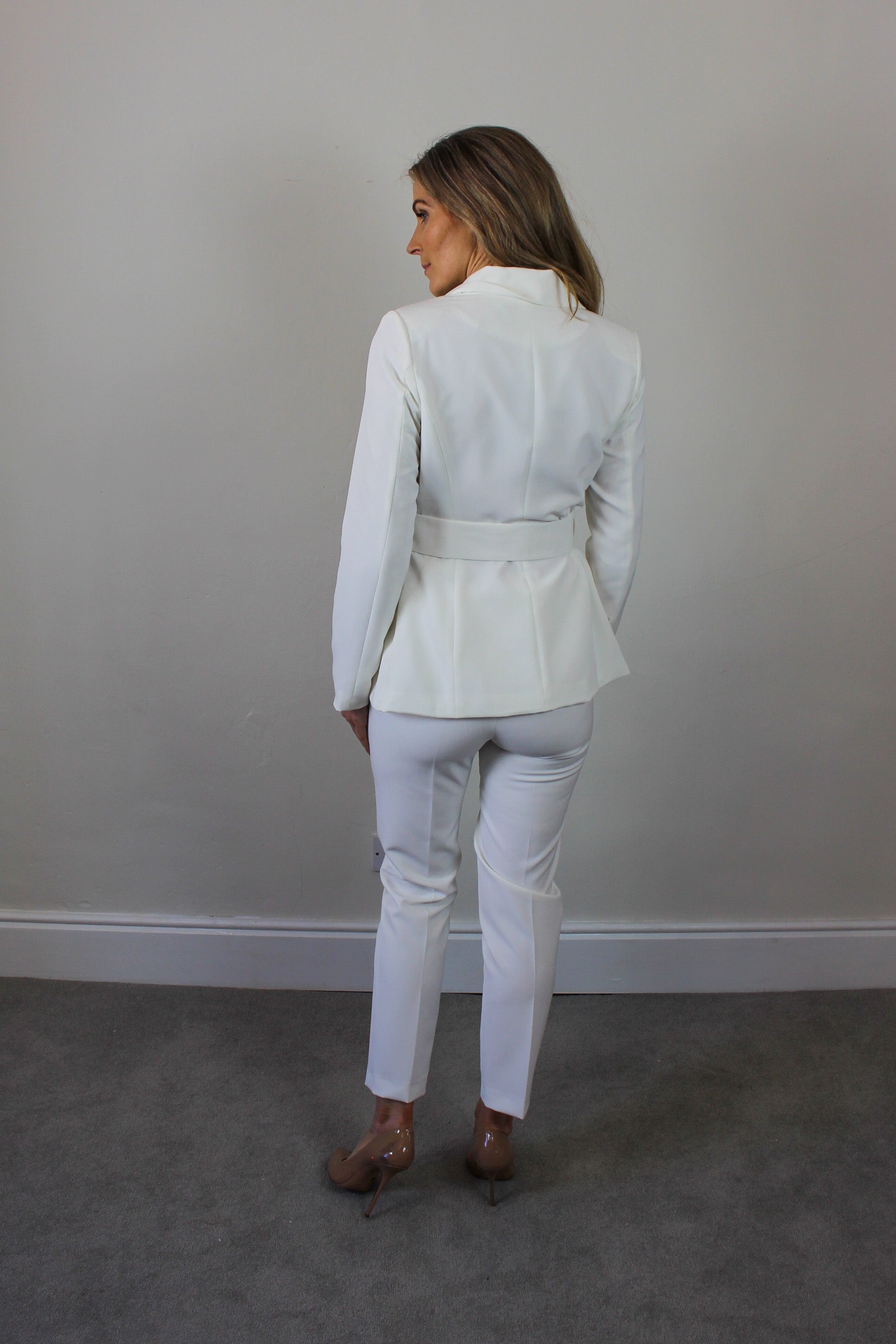 Ivory Peplum Detail Jacket “Special Offers “