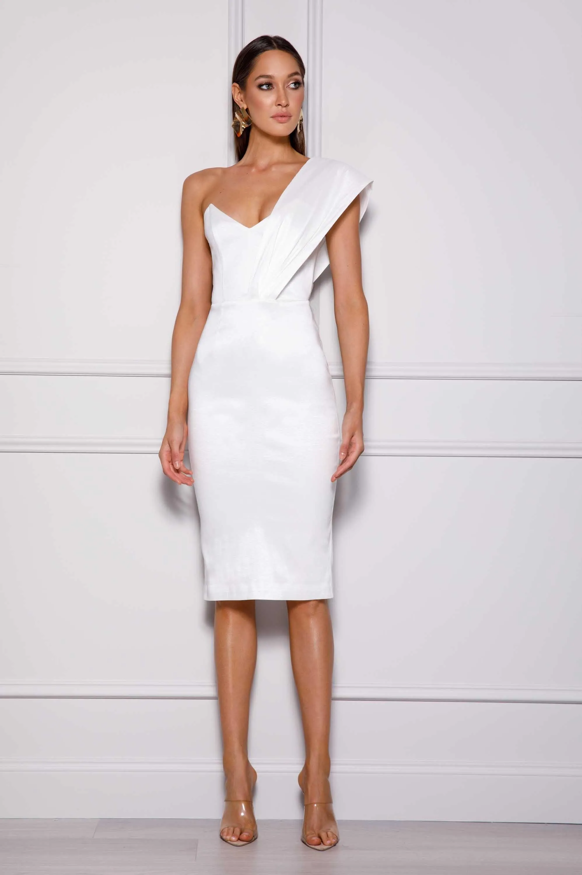 Kaiya Midi Dress - White