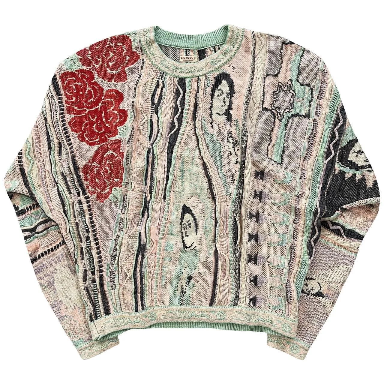 Kapital 7G Virgin Mary Gaudy Knit Sweater