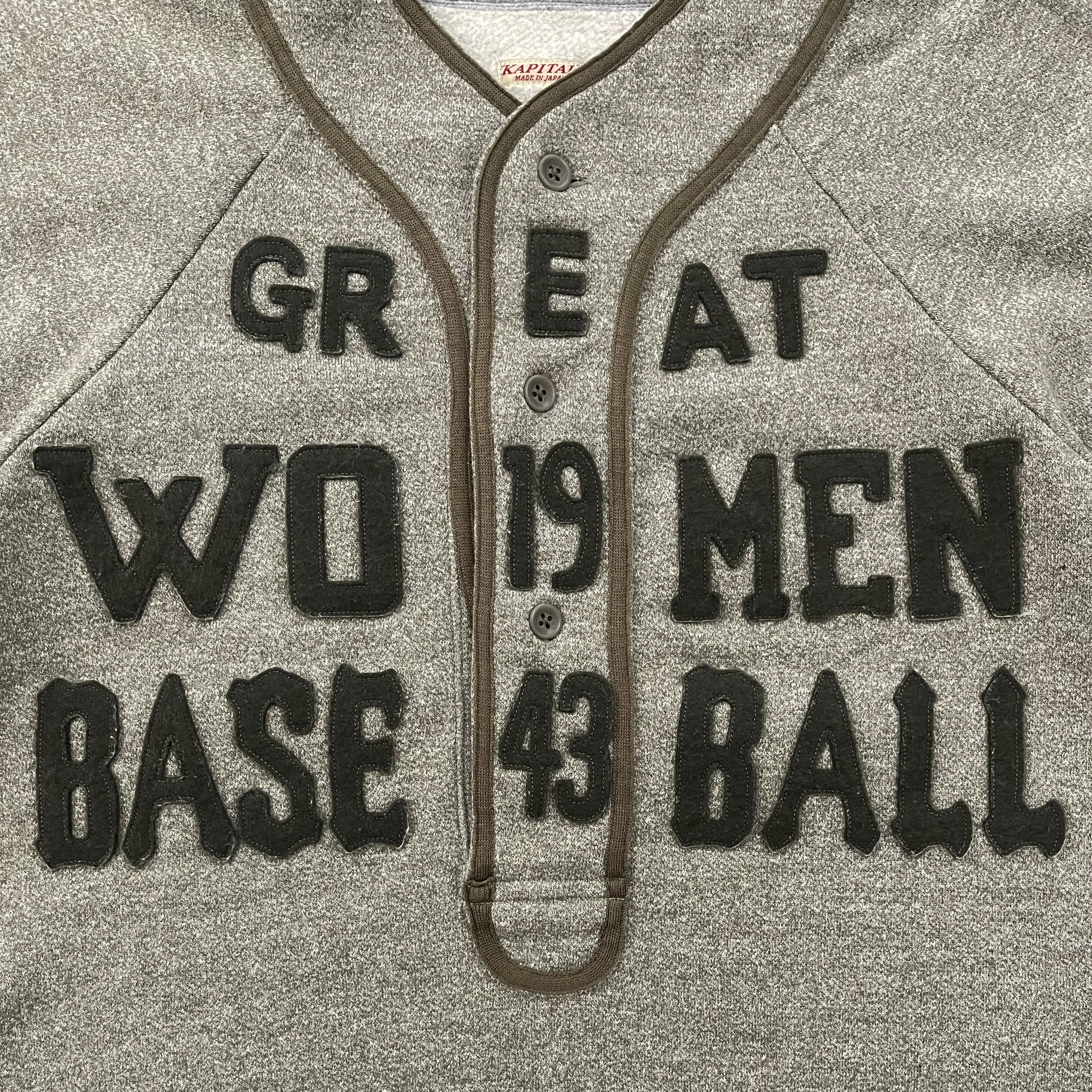 Kapital Great Women Baseball Henley Sweater - L