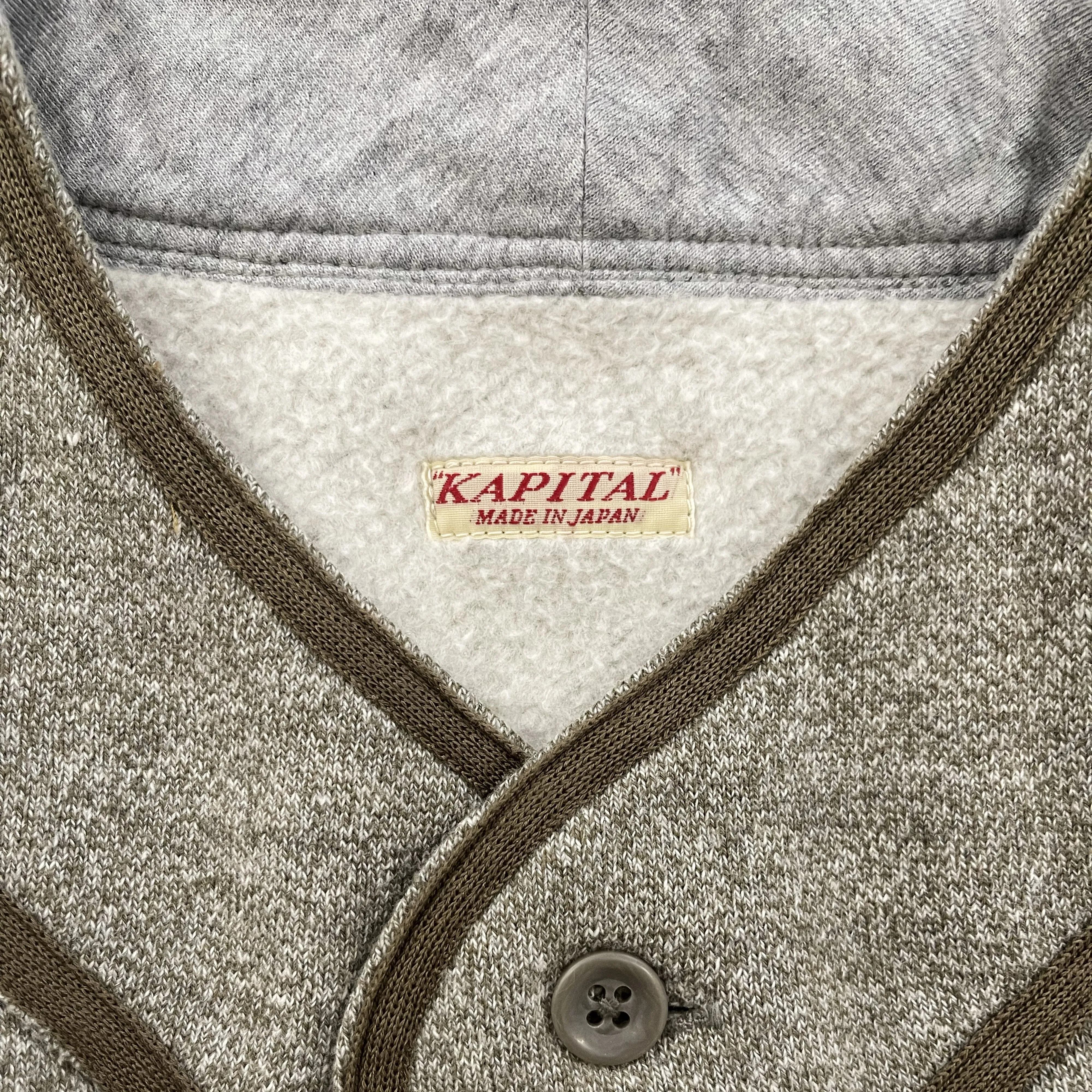 Kapital Great Women Baseball Henley Sweater - L