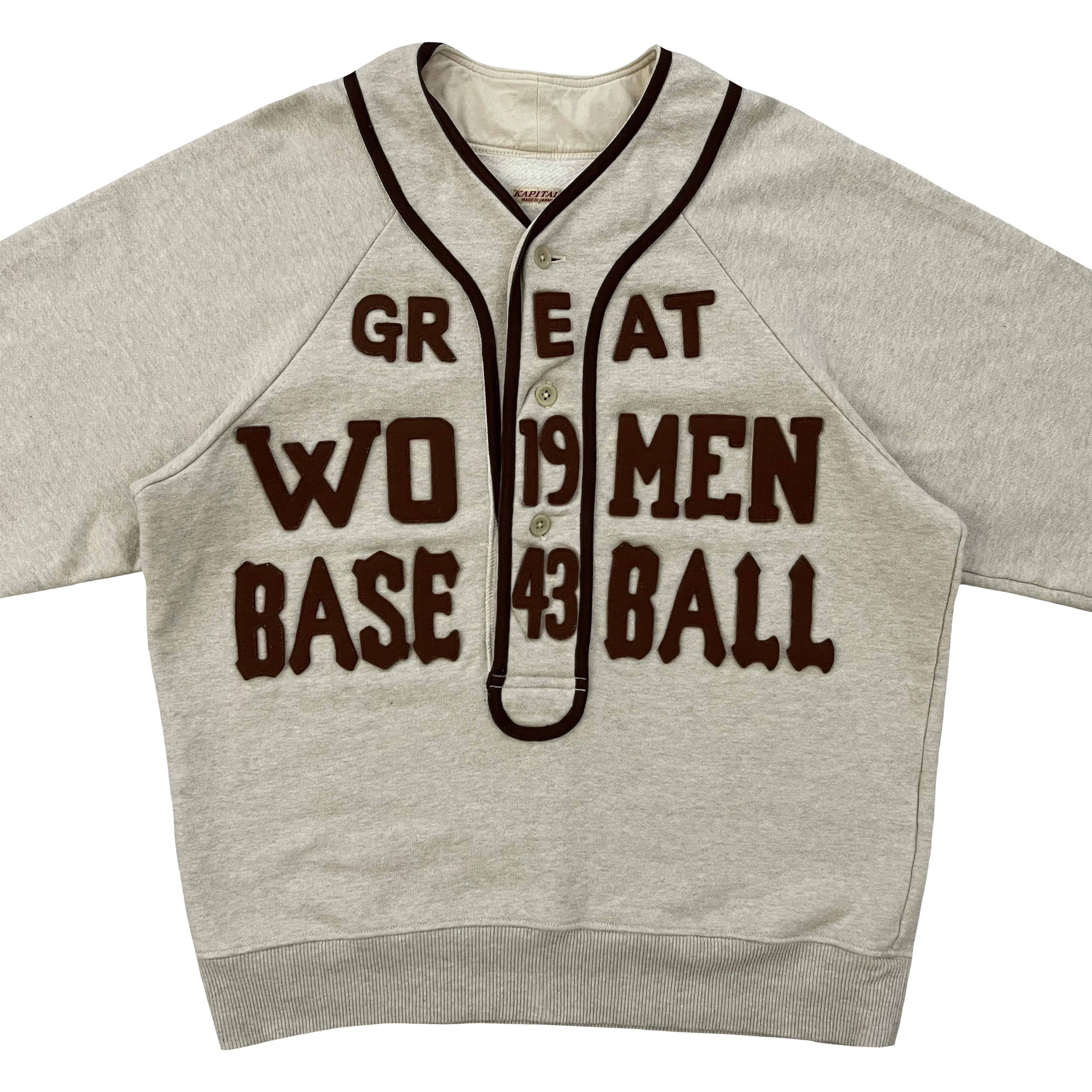 Kapital Great Women Baseball Henley Sweater