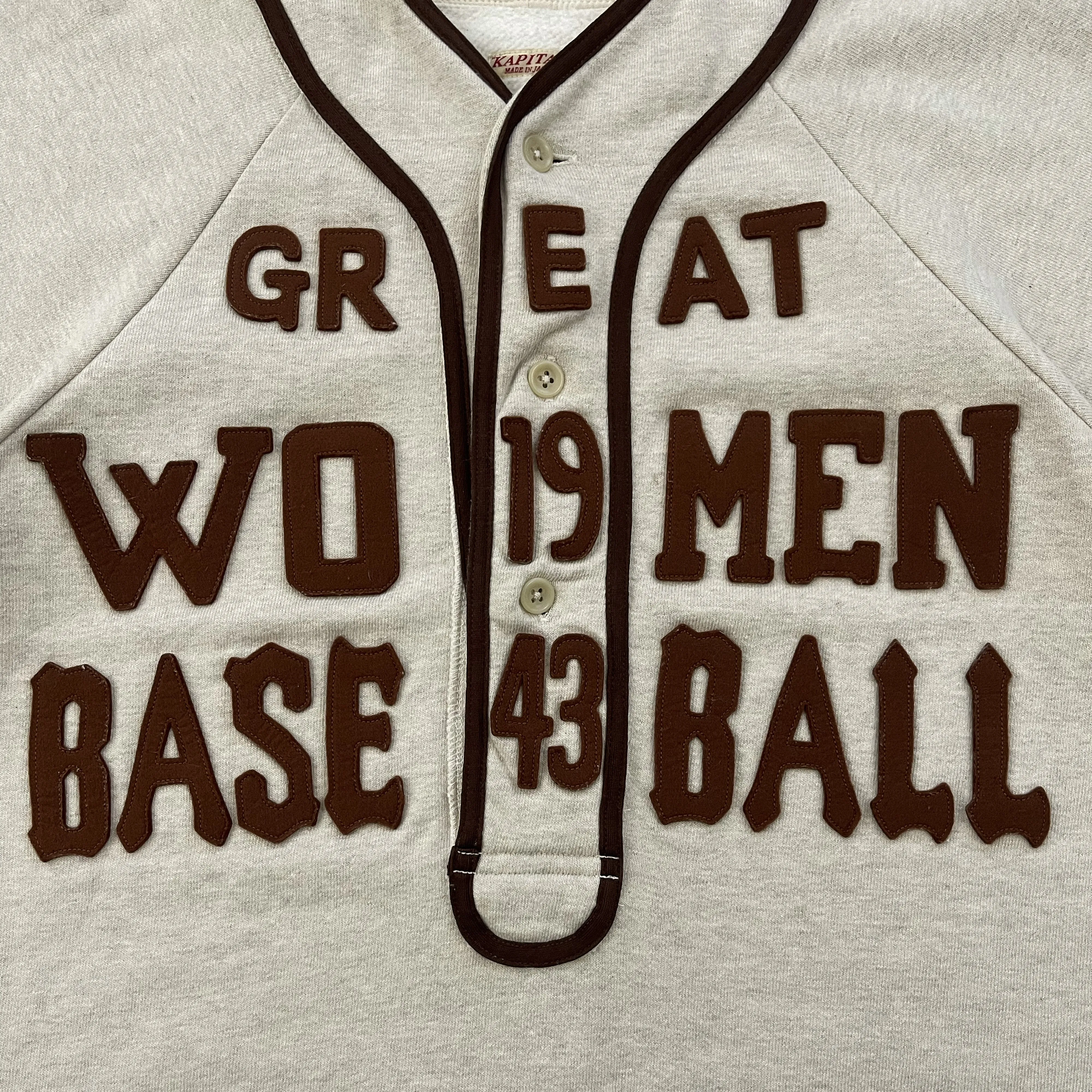 Kapital Great Women Baseball Henley Sweater