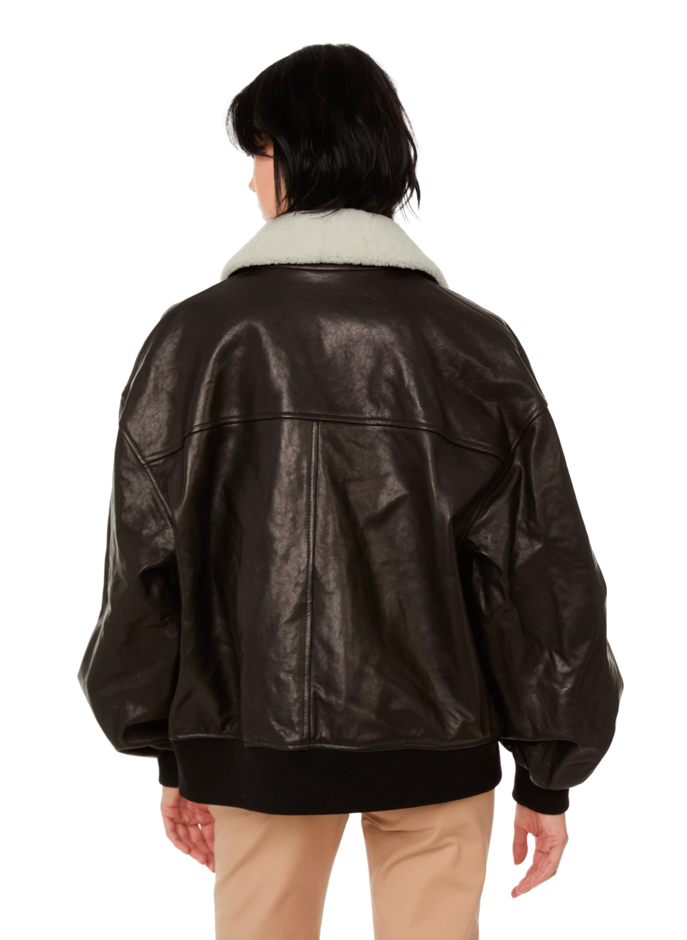 KHAITE  Leather jacket  - Black