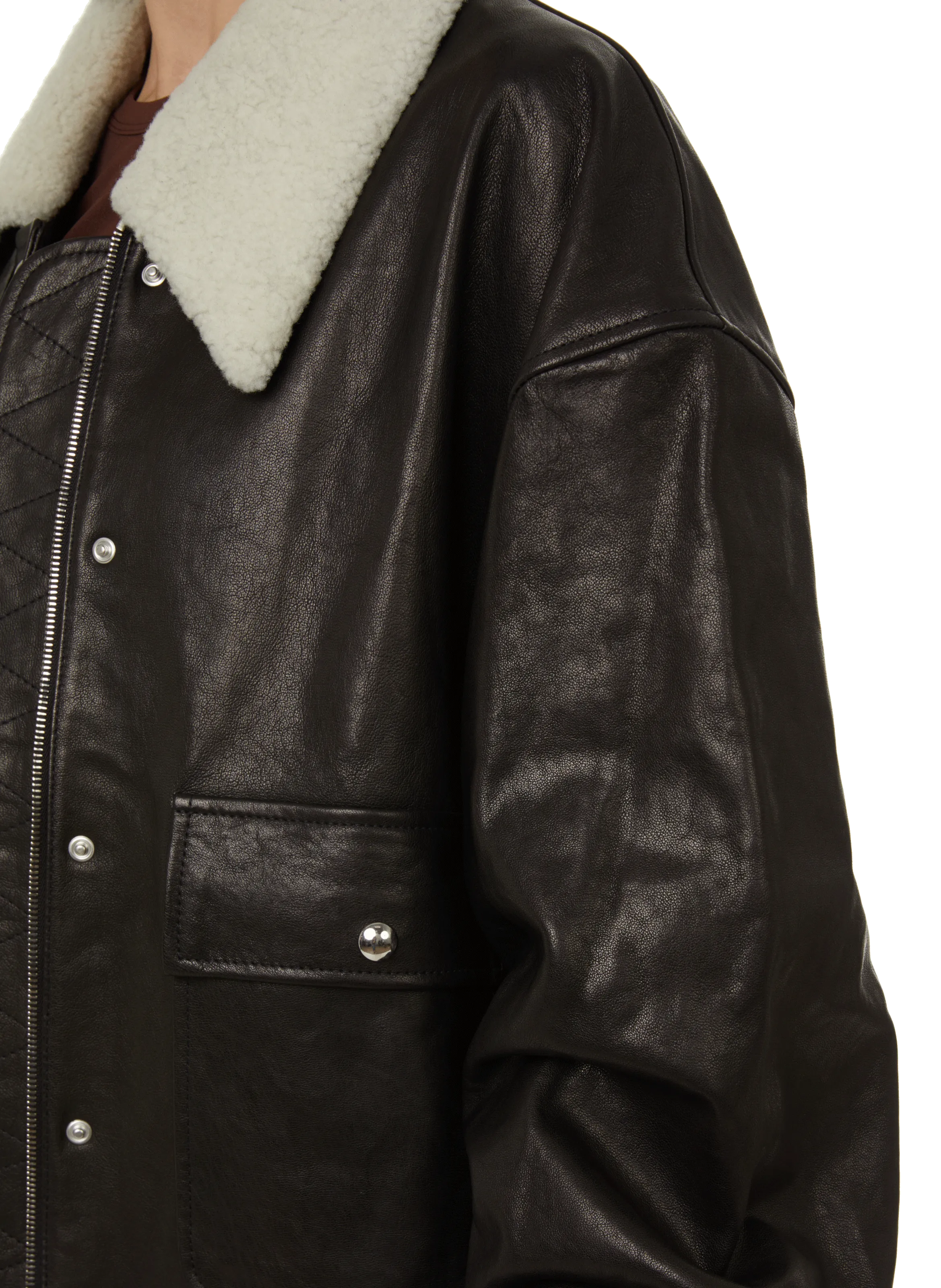 KHAITE  Leather jacket  - Black