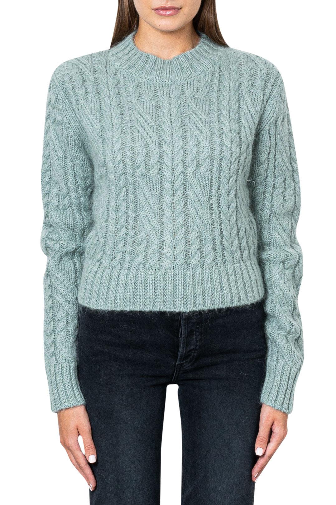 Knit cable wool sweater