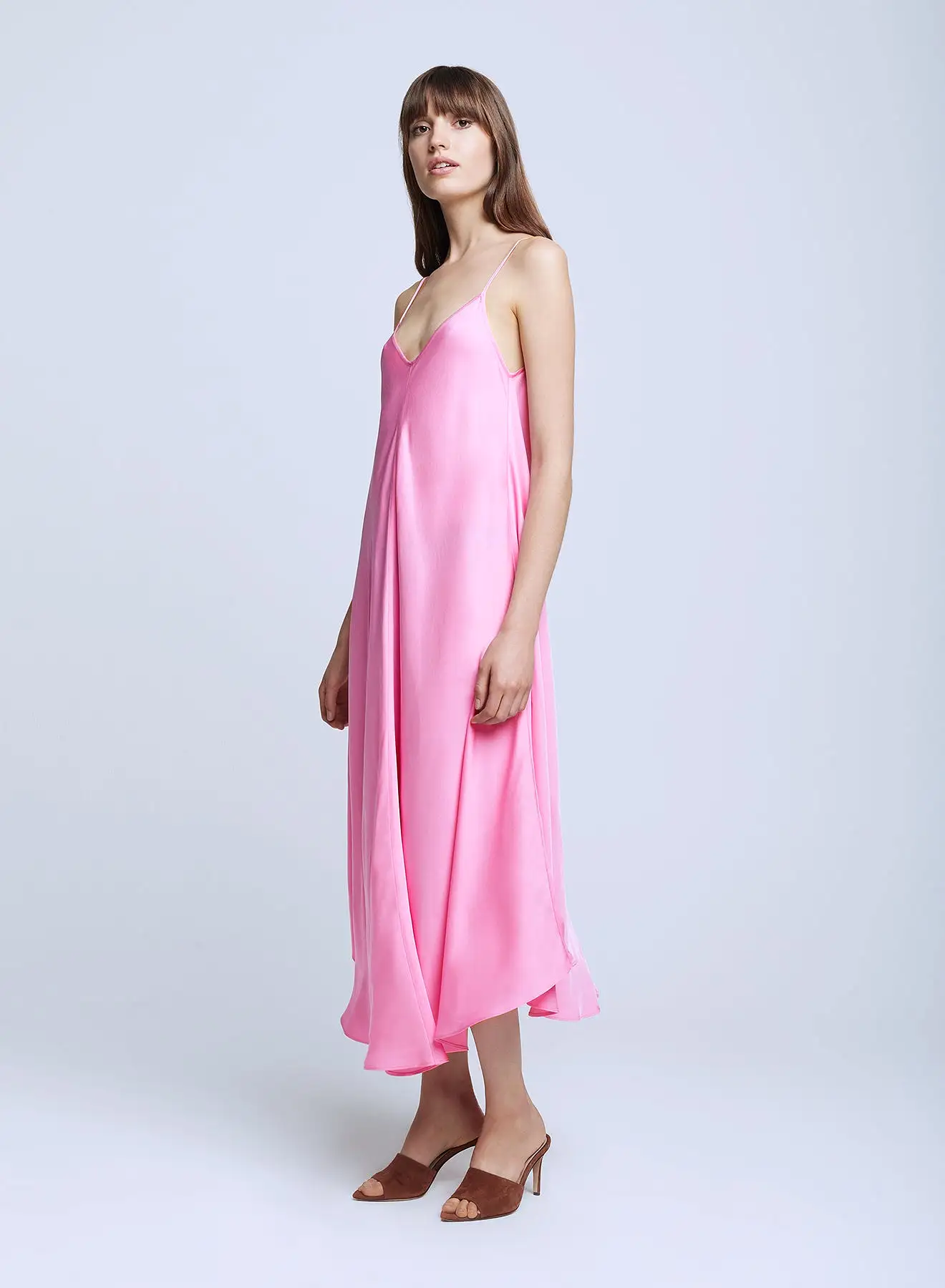 L'agence - Lorraine Trapeze Dress - Rose Bloom