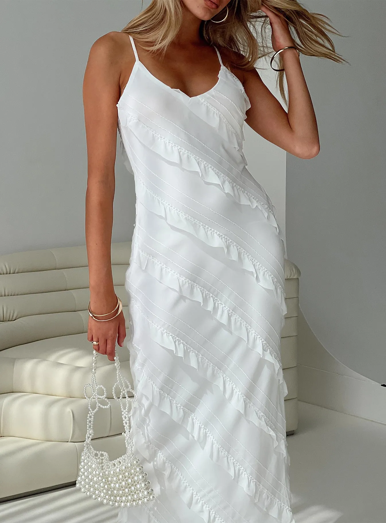 Lars Maxi Dress White