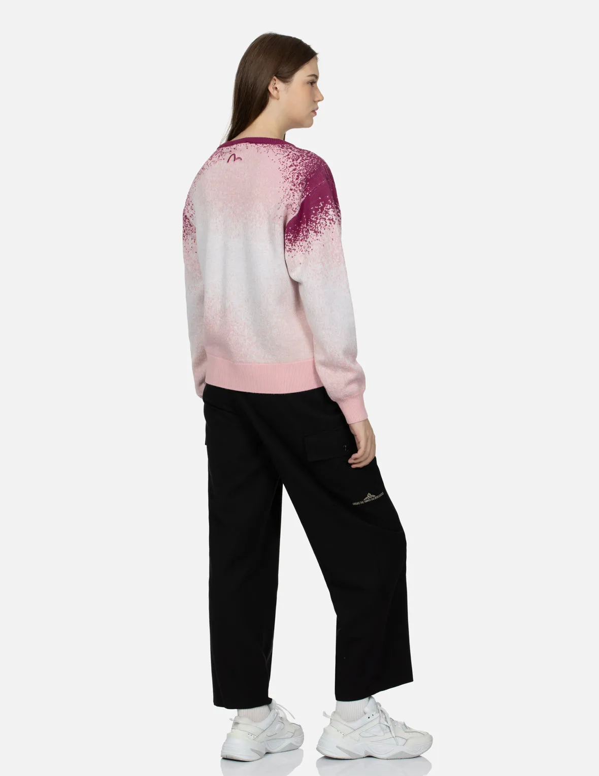 Logo Intarsia Gradient Relaxed Fit Sweater