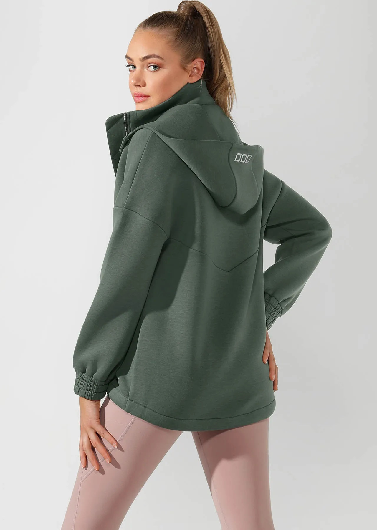 Lorna Jane Easy Oversized Parka in Military