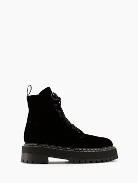 Lug Sole Platform Lace Up Boot