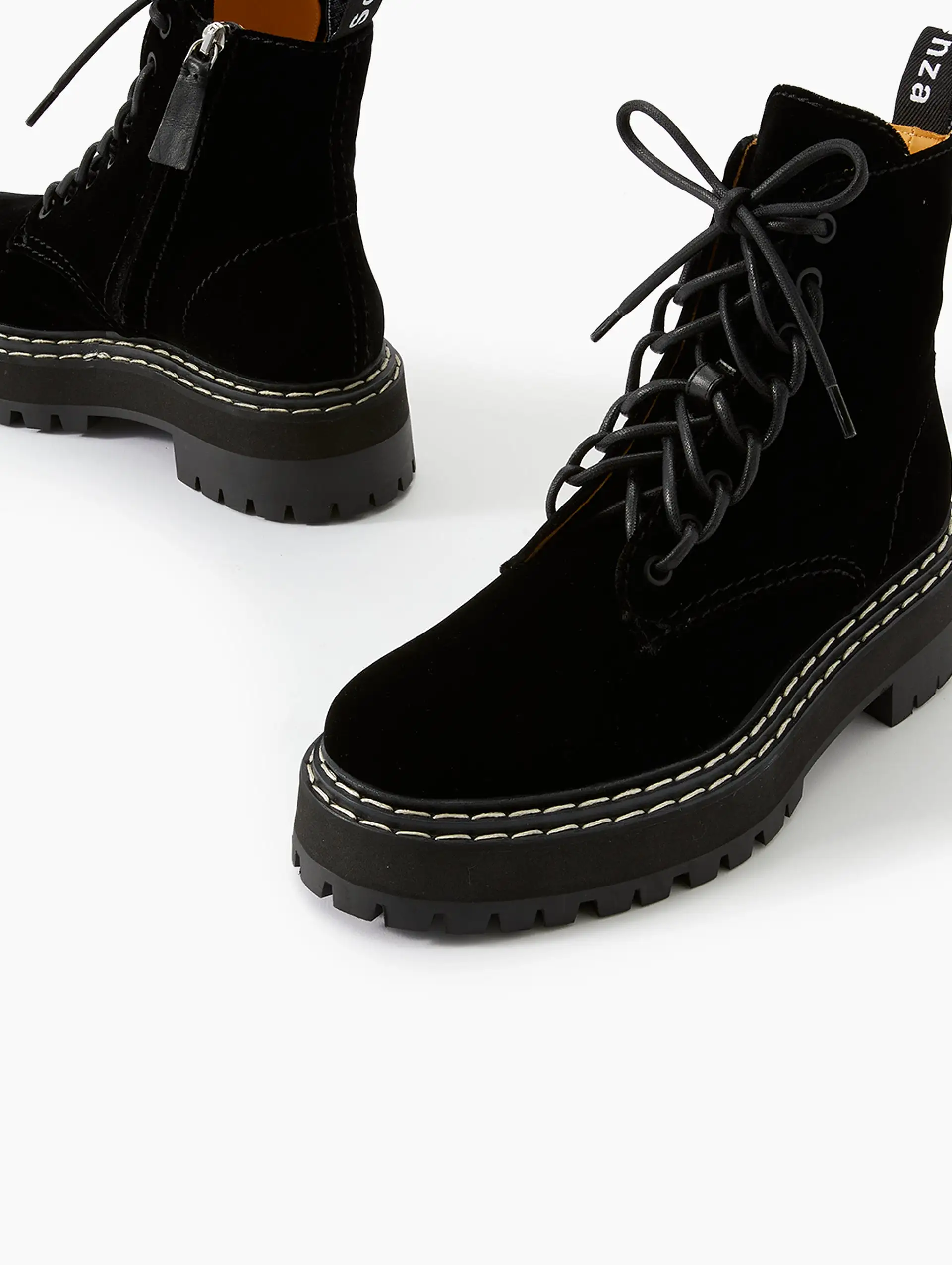 Lug Sole Platform Lace Up Boot