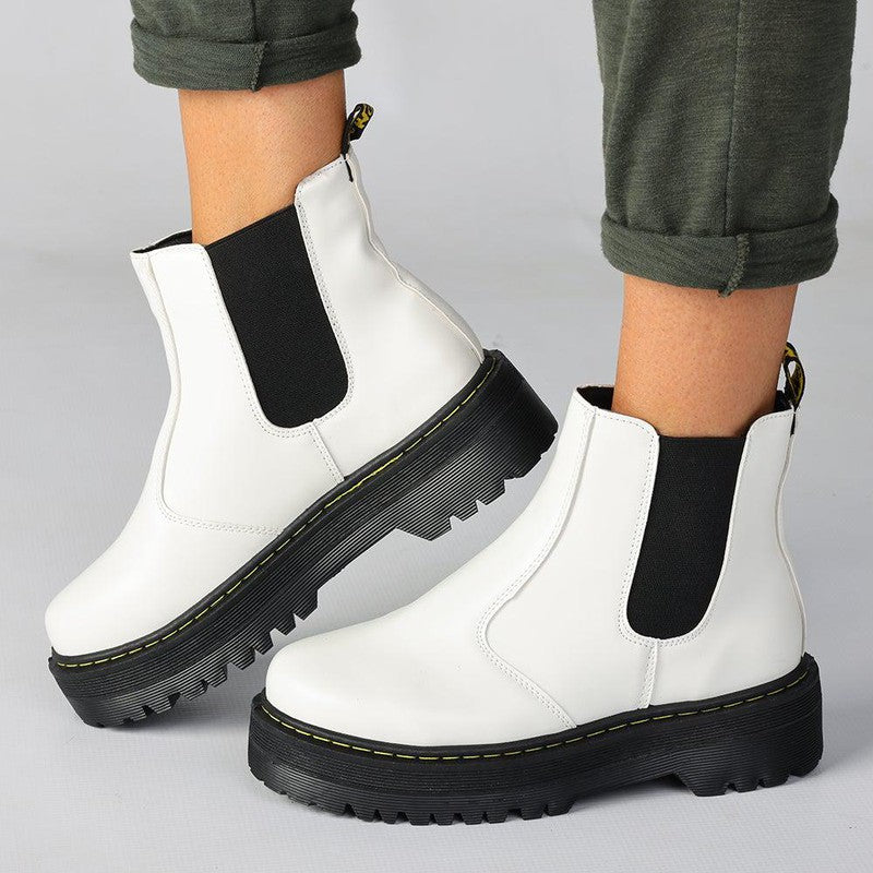 Madison Sheena Boots - White