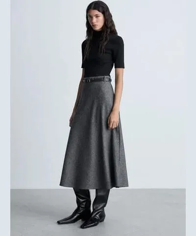 MANGO Combined turtleneck dress