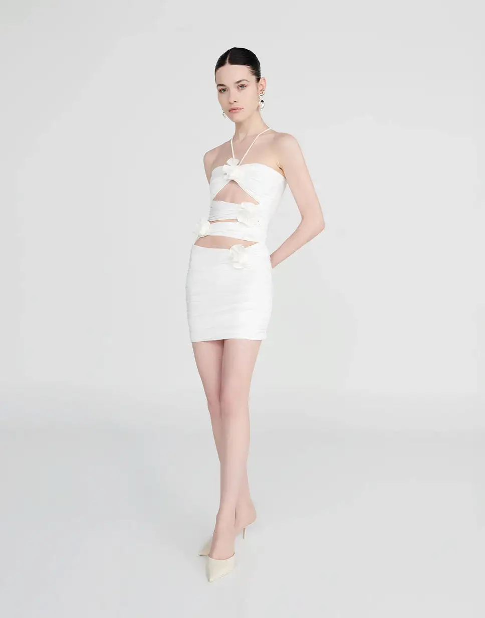 Maygel Coronel - Coari Mini Dress - White