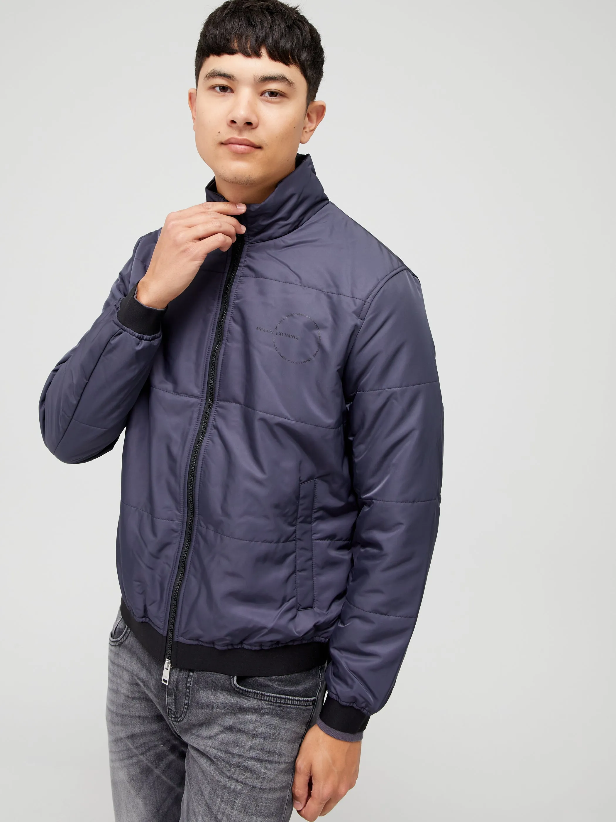 Mens Armani Exchange Parka in Navy