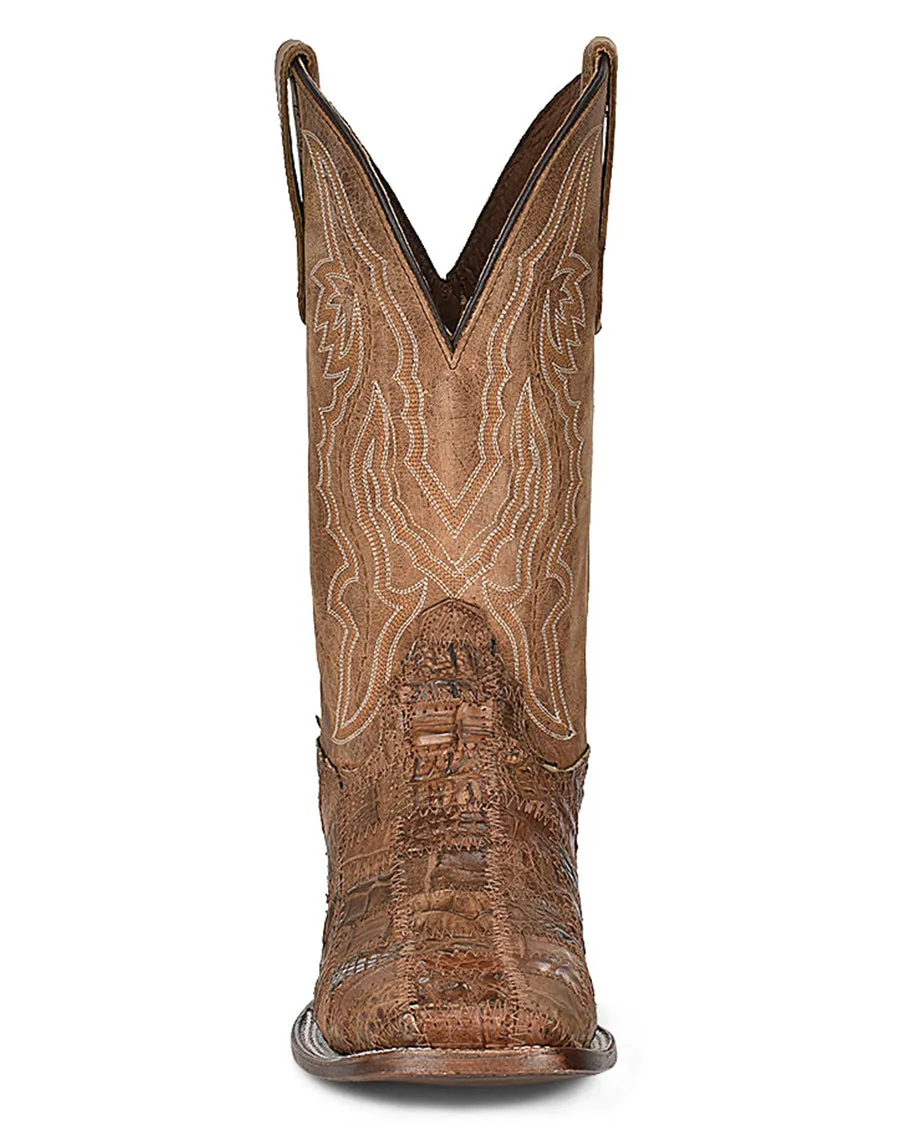 Men's Patchwork & Embroidery Western Boots