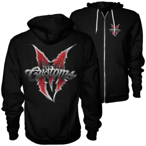 MEN'S SKETCHED LOGO ZIP UP HOODIE