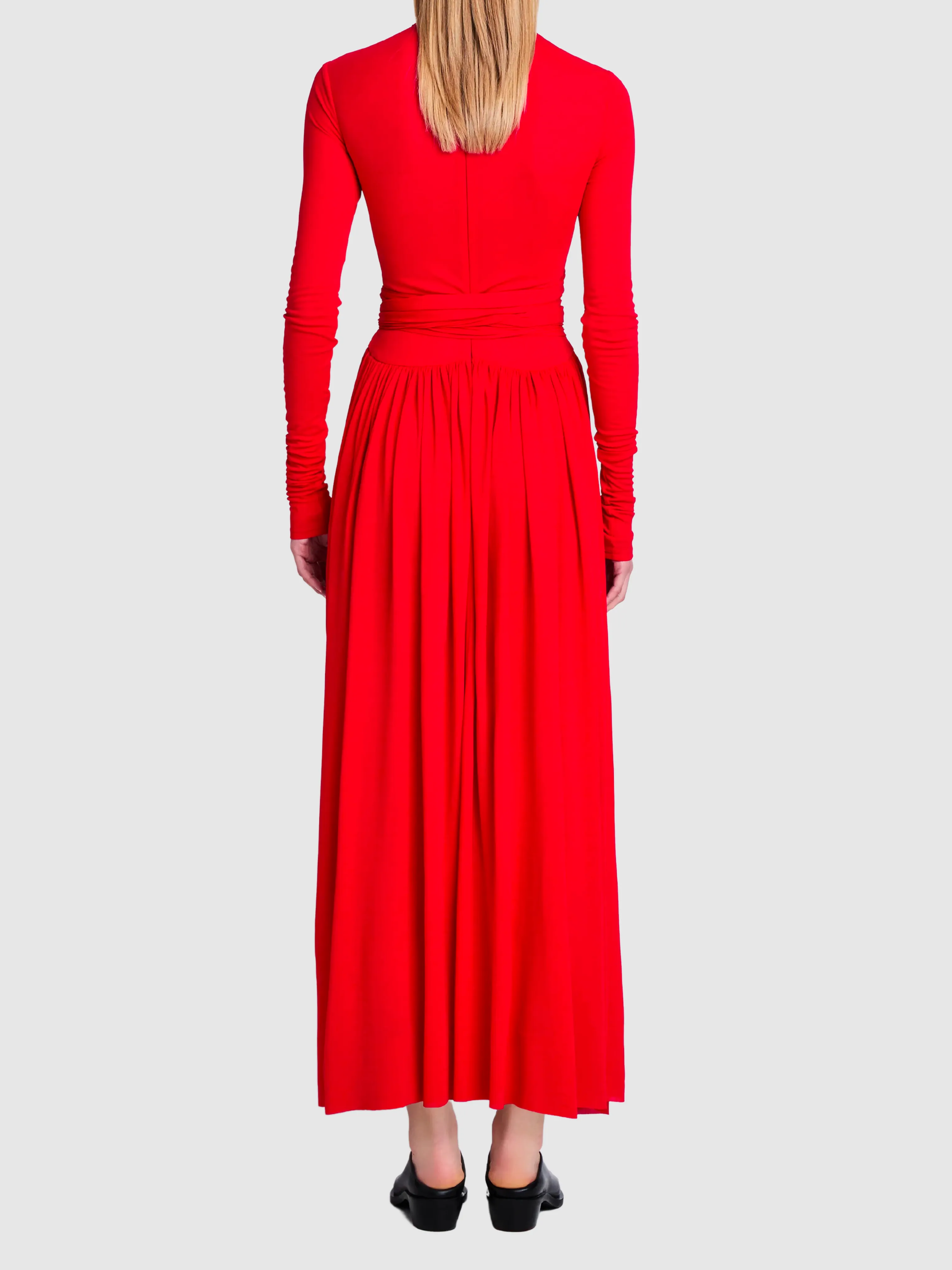 Meret Crepe Jersey Turtleneck Maxi Dress