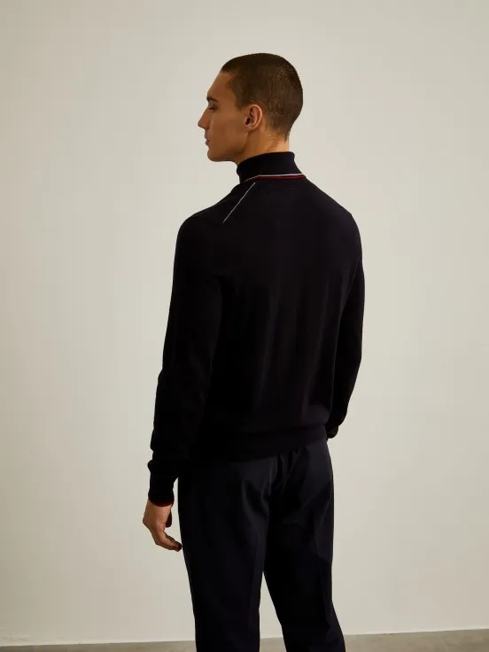 Merino wool turtleneck jumper