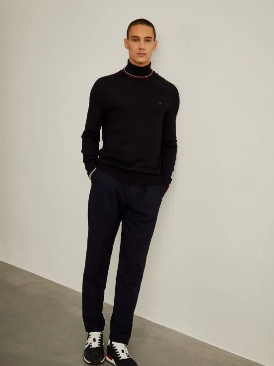 Merino wool turtleneck jumper