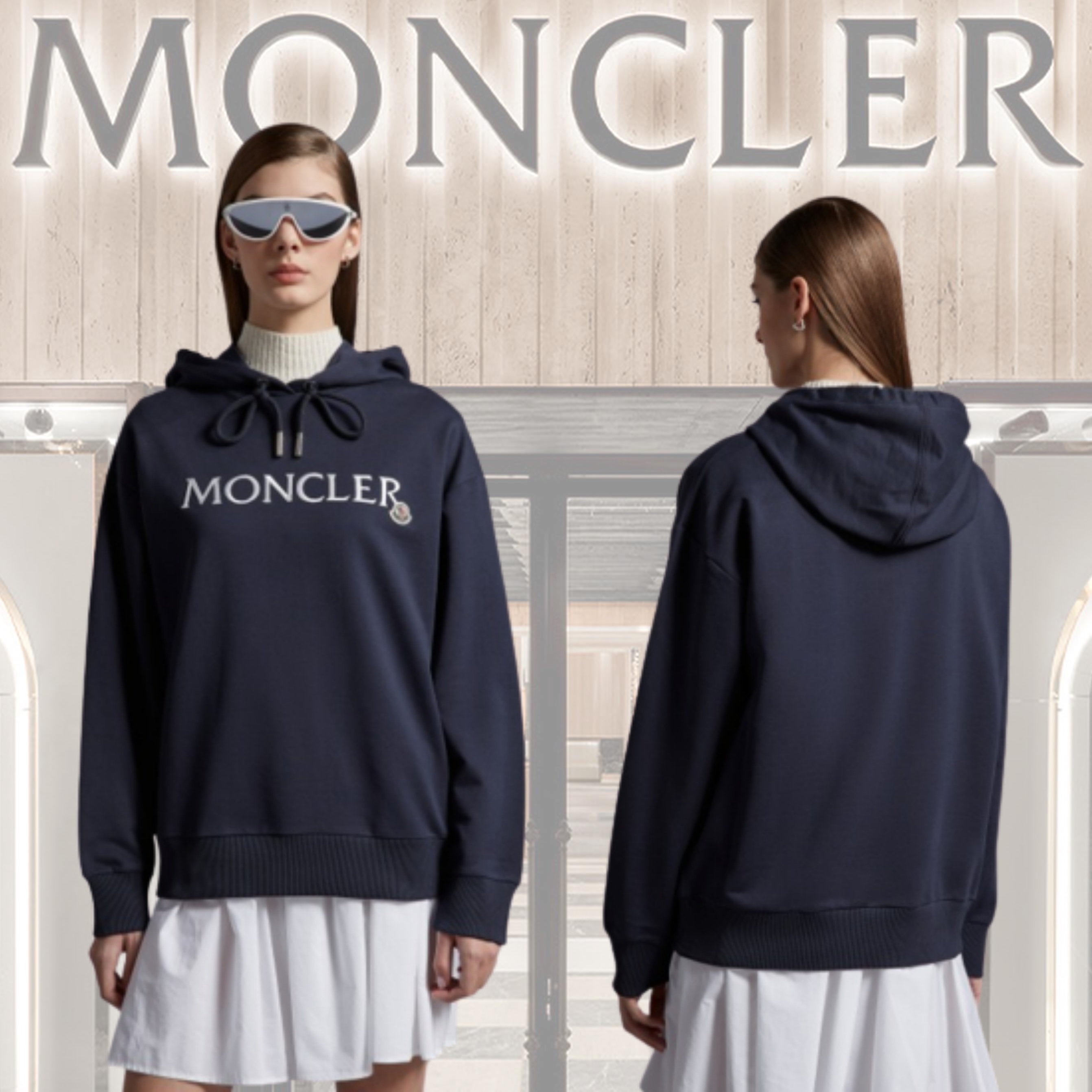 MONCLER  |Embroidered Logo Hoodie