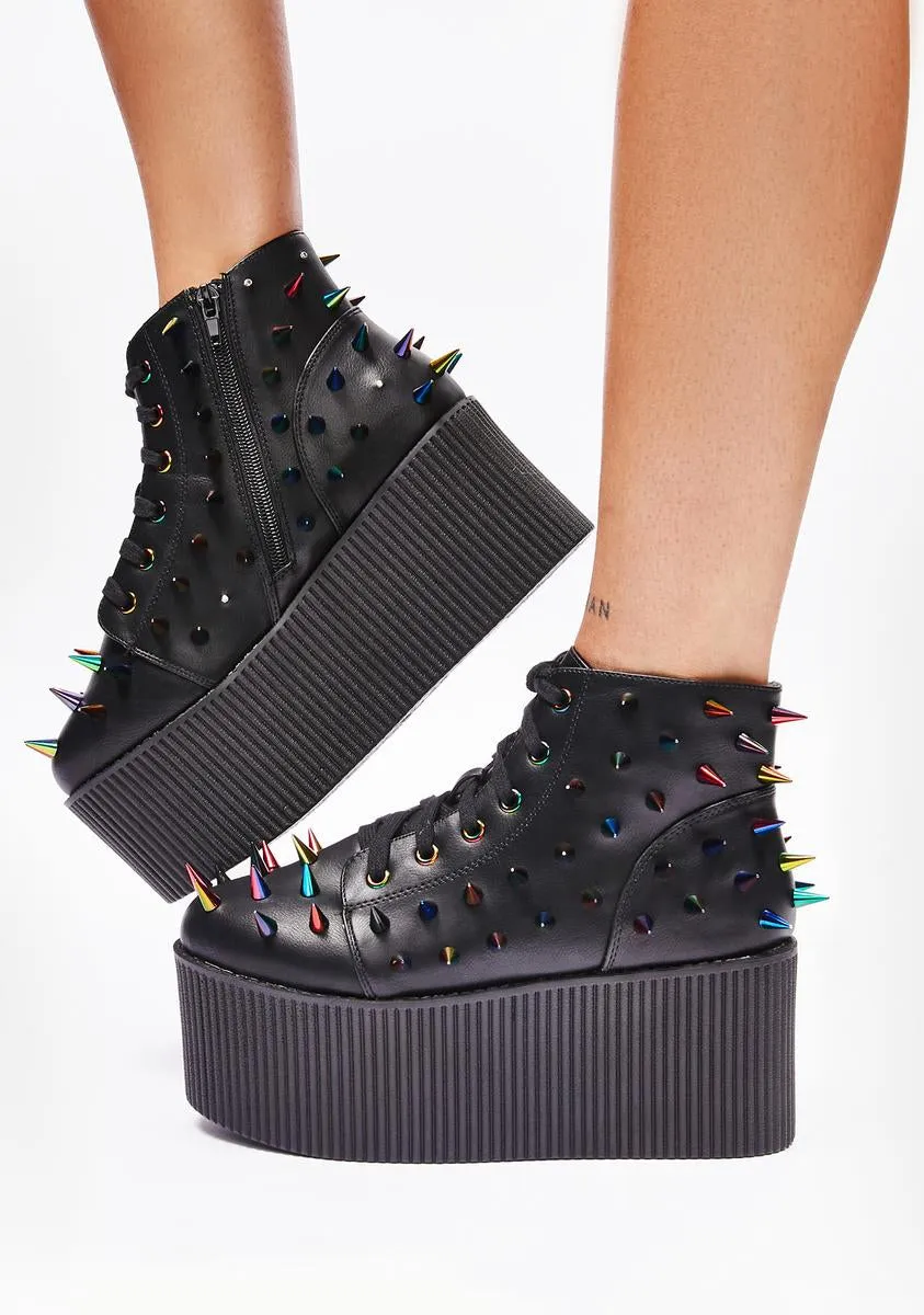 Multi Kaos Lo Spike Platform Sneakers-