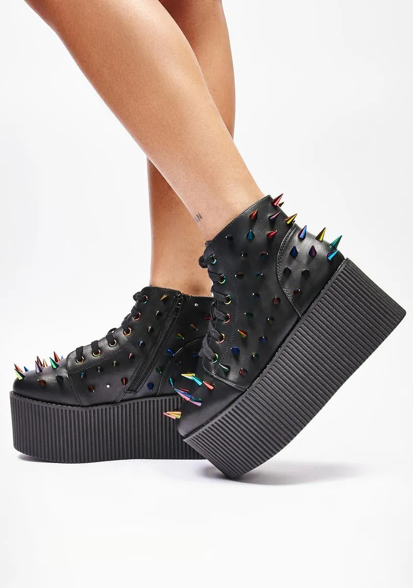 Multi Kaos Lo Spike Platform Sneakers-