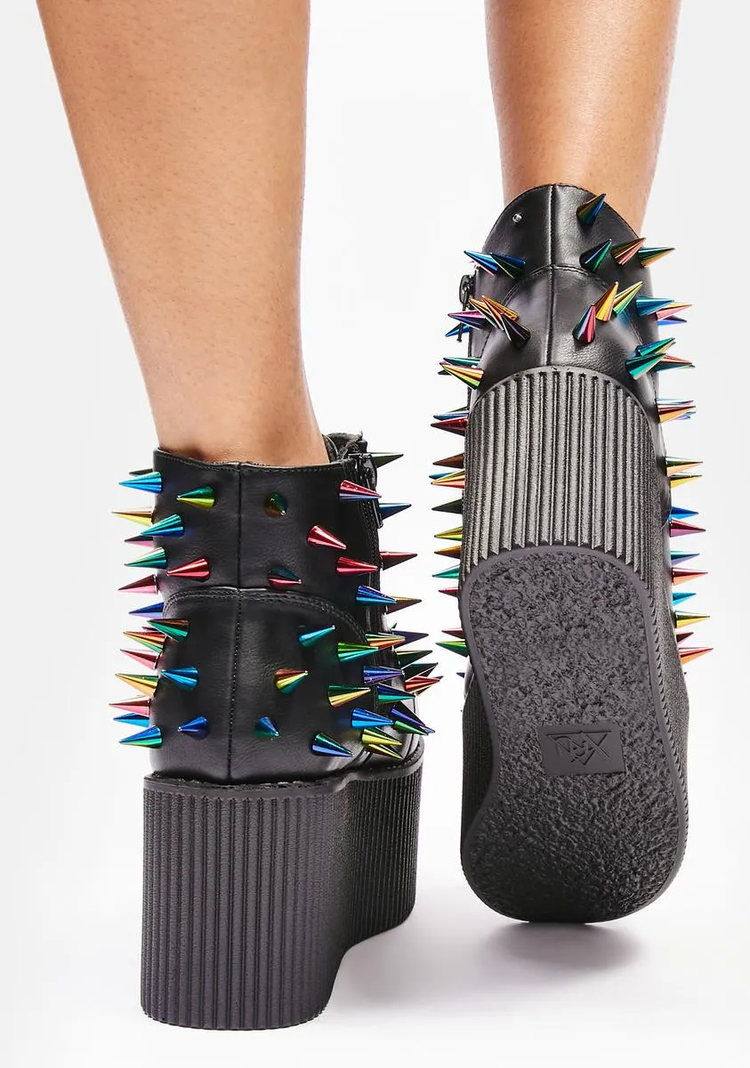 Multi Kaos Lo Spike Platform Sneakers-