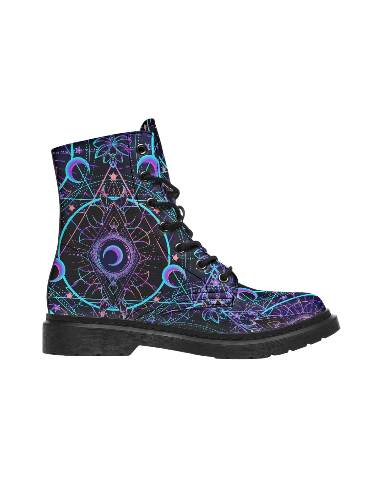 Mushroom Astrology Combat Festival Boots