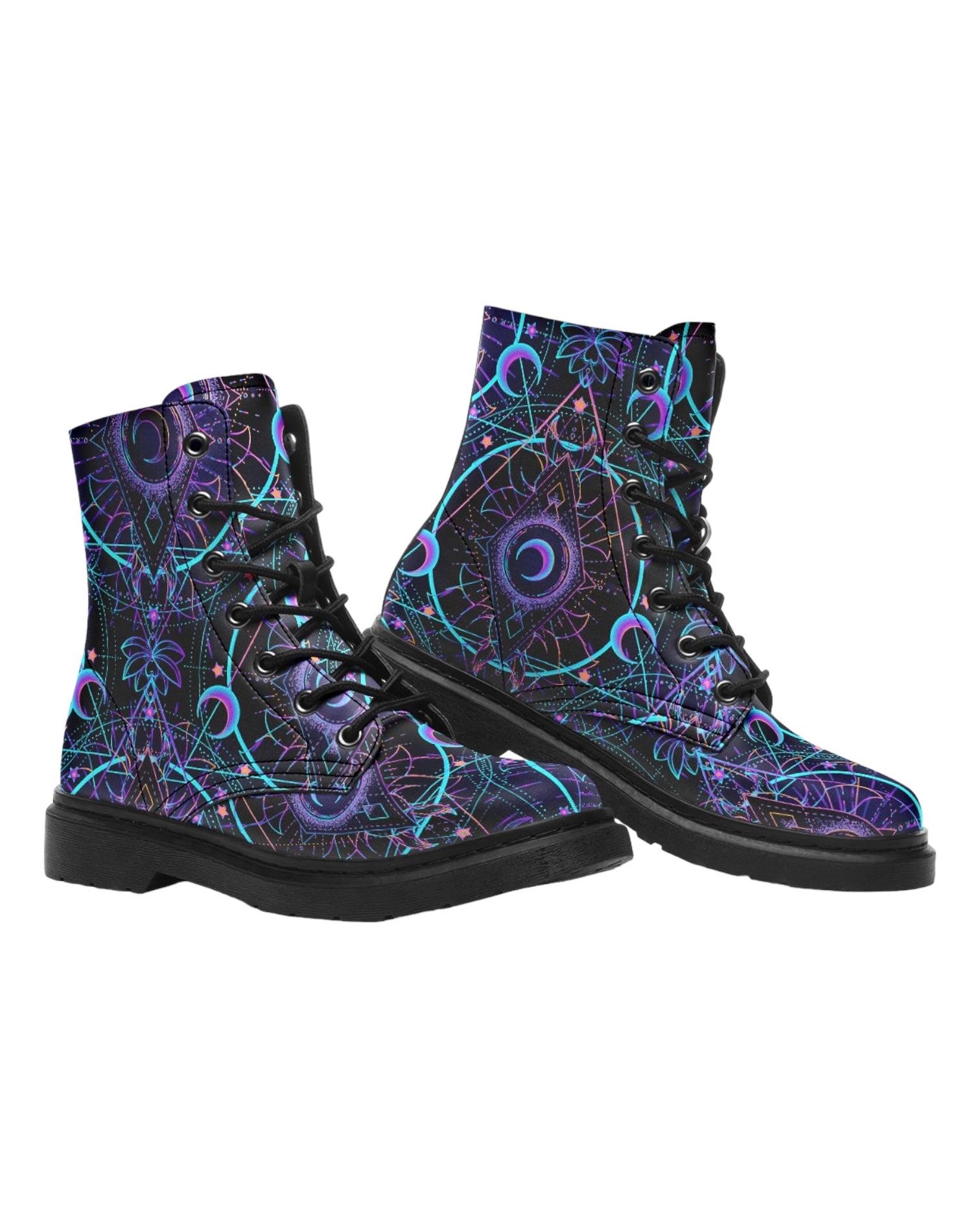 Mushroom Astrology Combat Festival Boots