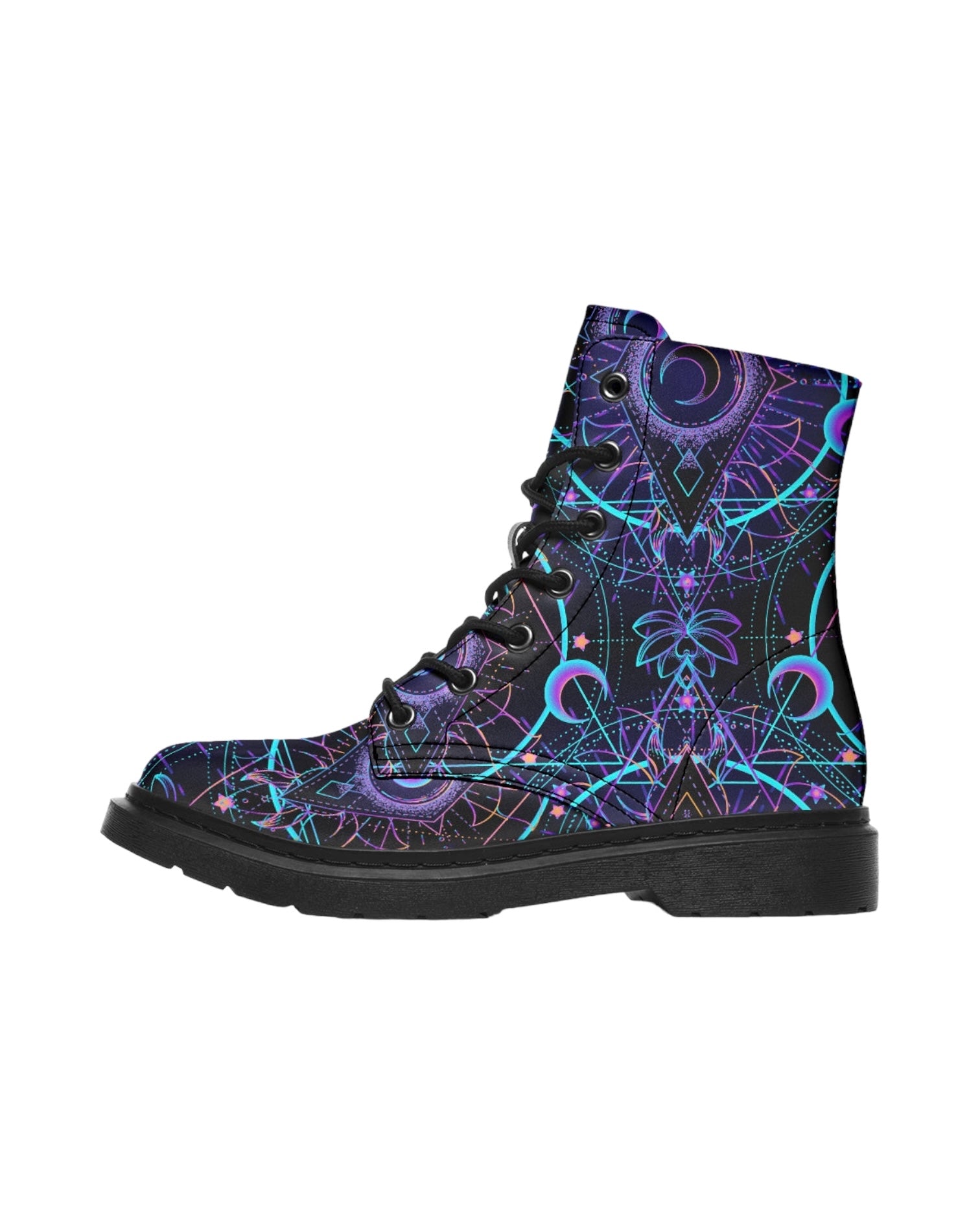 Mushroom Astrology Combat Festival Boots