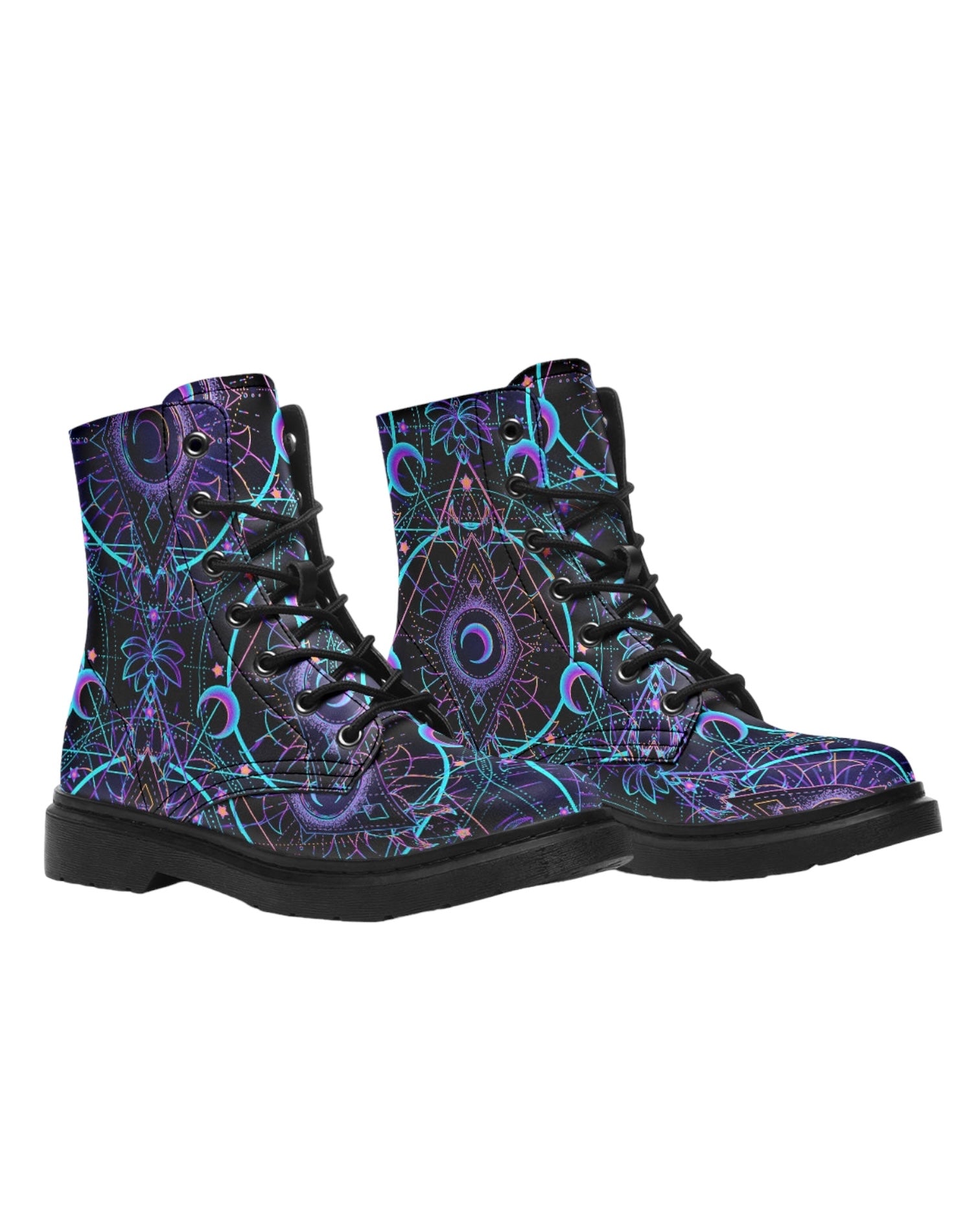 Mushroom Astrology Combat Festival Boots