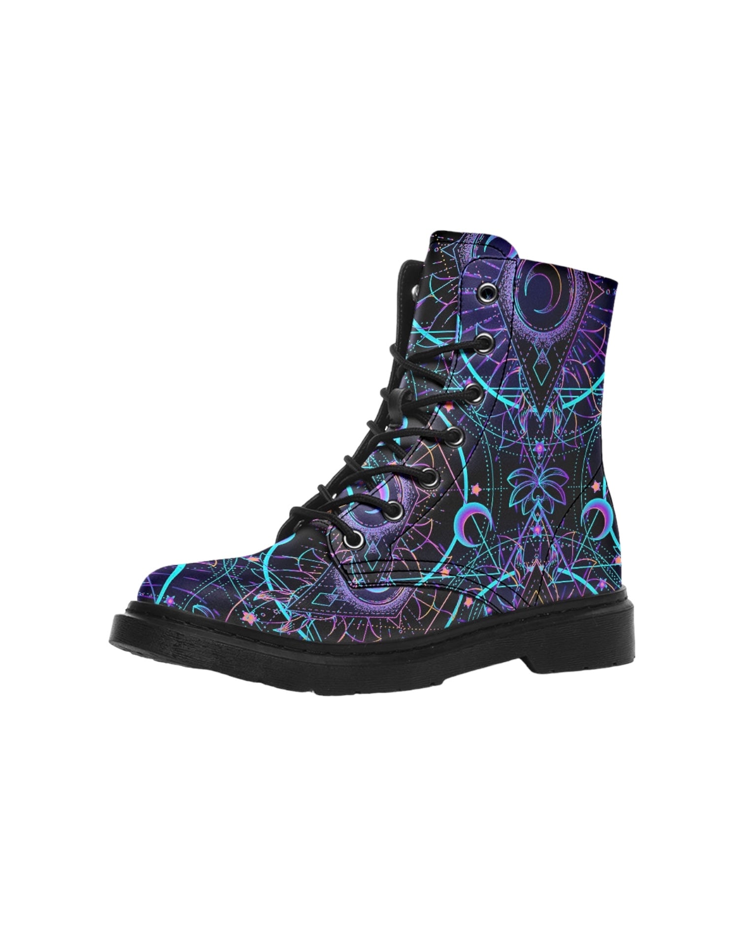 Mushroom Astrology Combat Festival Boots