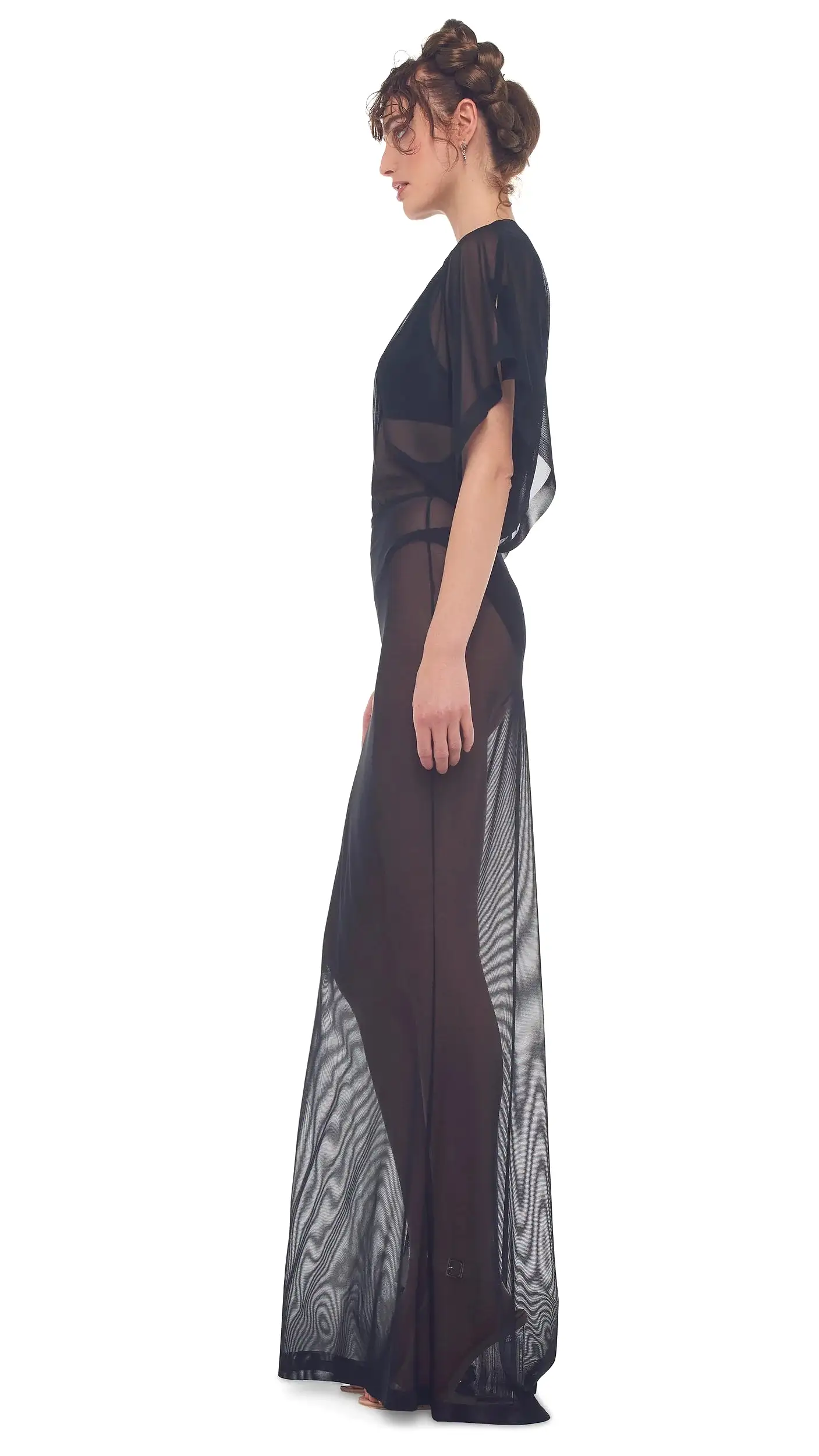 Norma Kamali - Obie Gown - Black Mesh