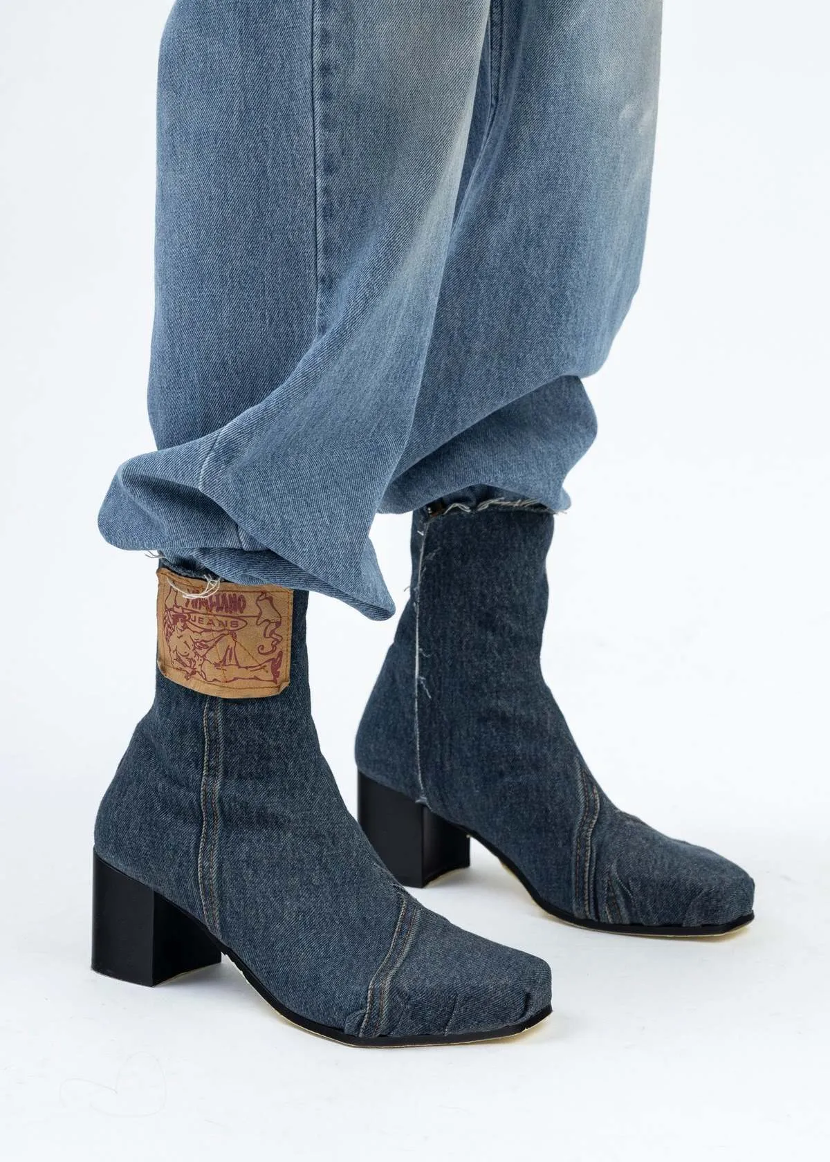 Officina Rizzoli Denim Boots