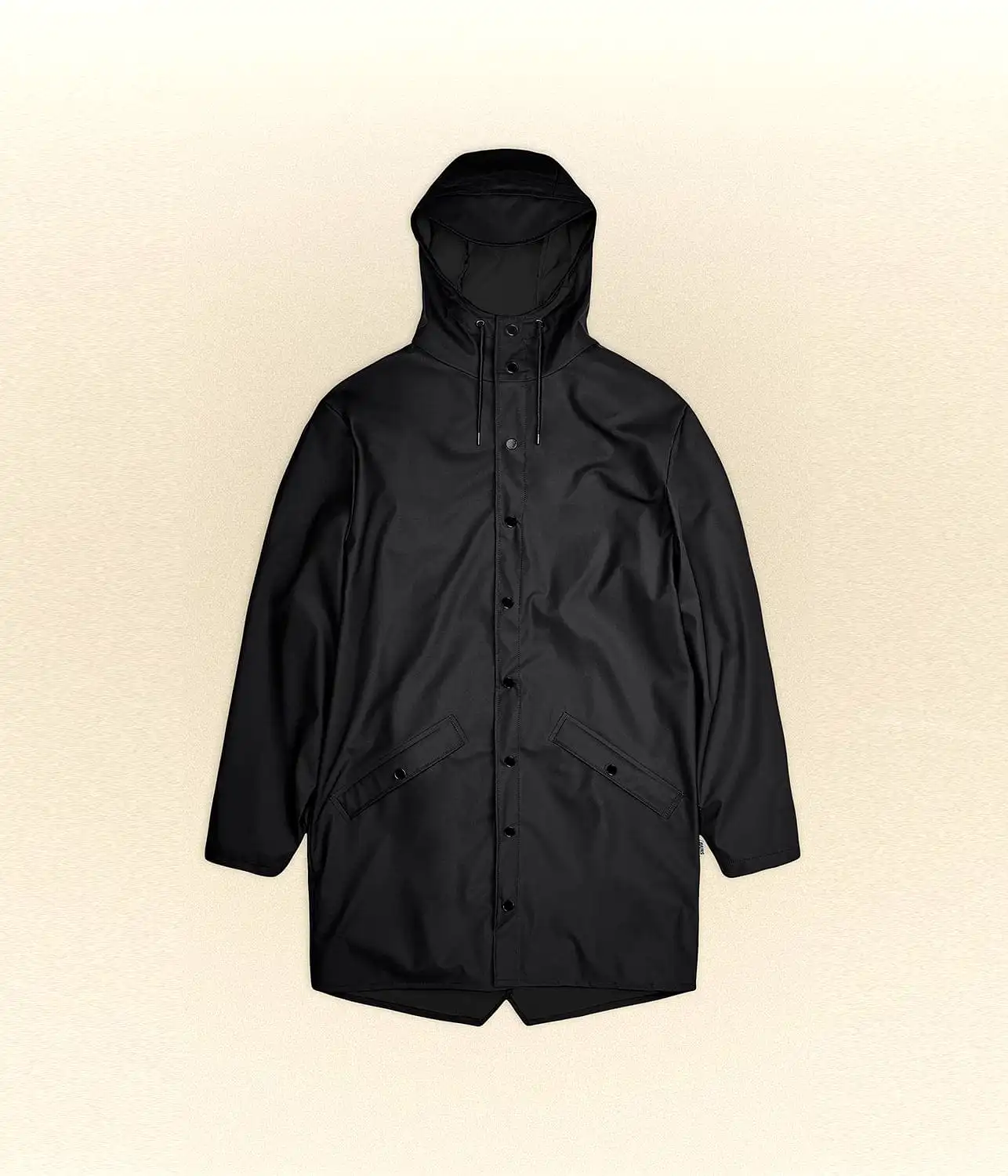 RAINS LONG JACKET BLACK