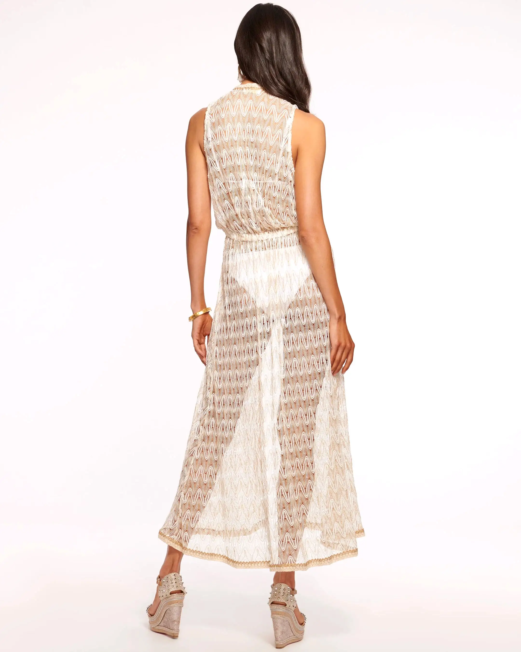 Ramy Brook - Meredith Dress - White Lurex Chevron