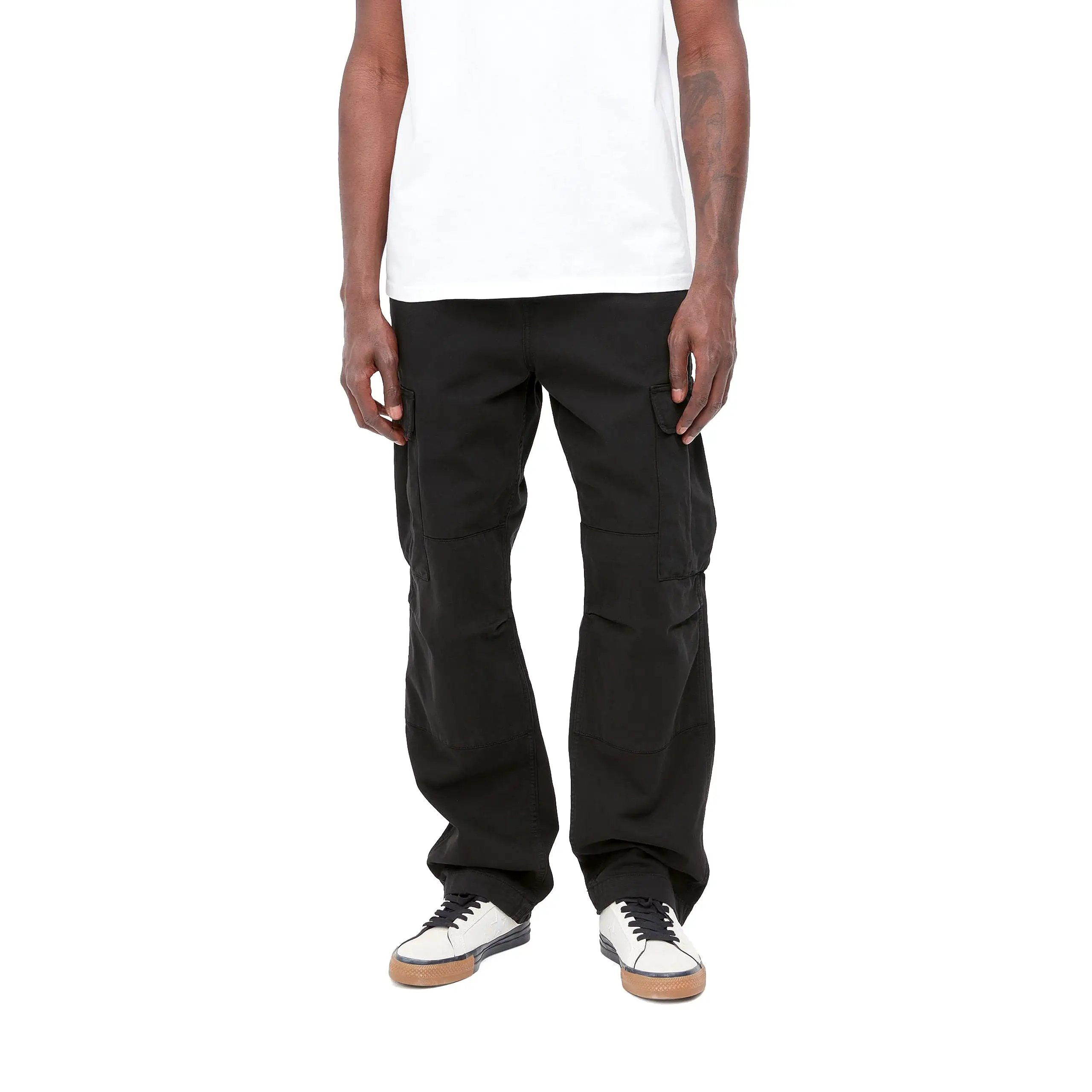 REGULAR CARGO PANT BLACK GARMENT DYED