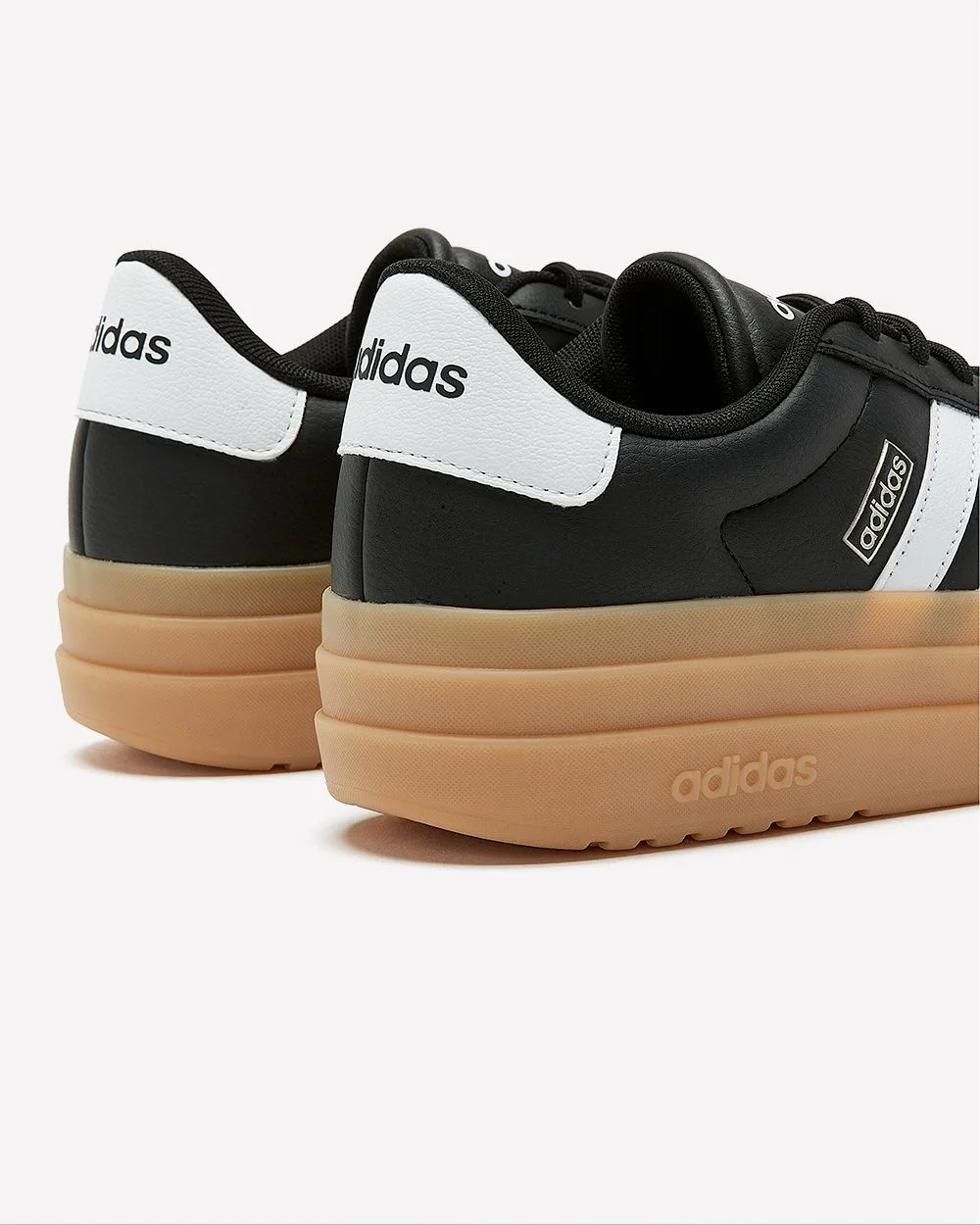 Regular Width, Black Leather Court Sneaker - adidas