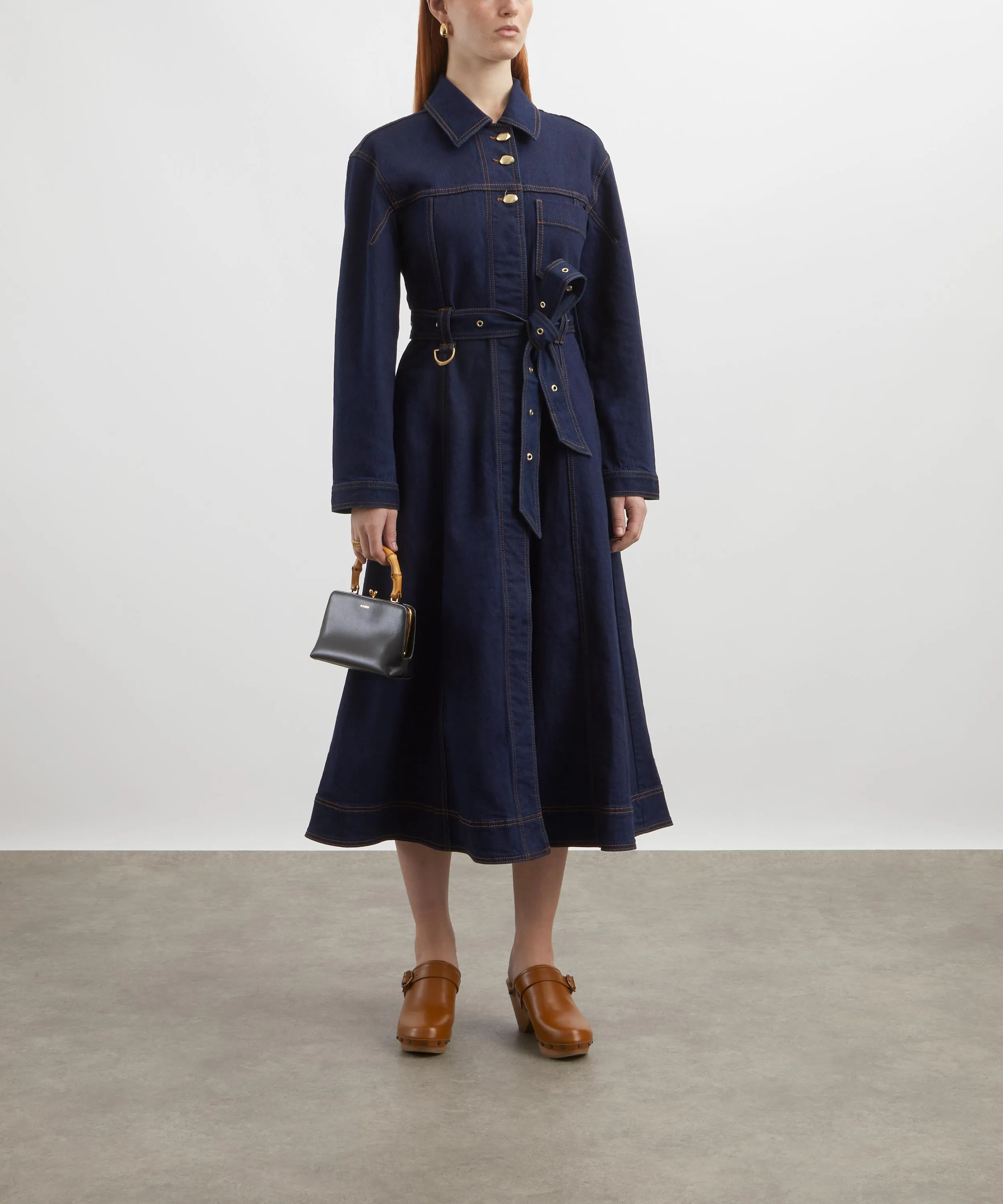 Resonance Denim Midi Dress